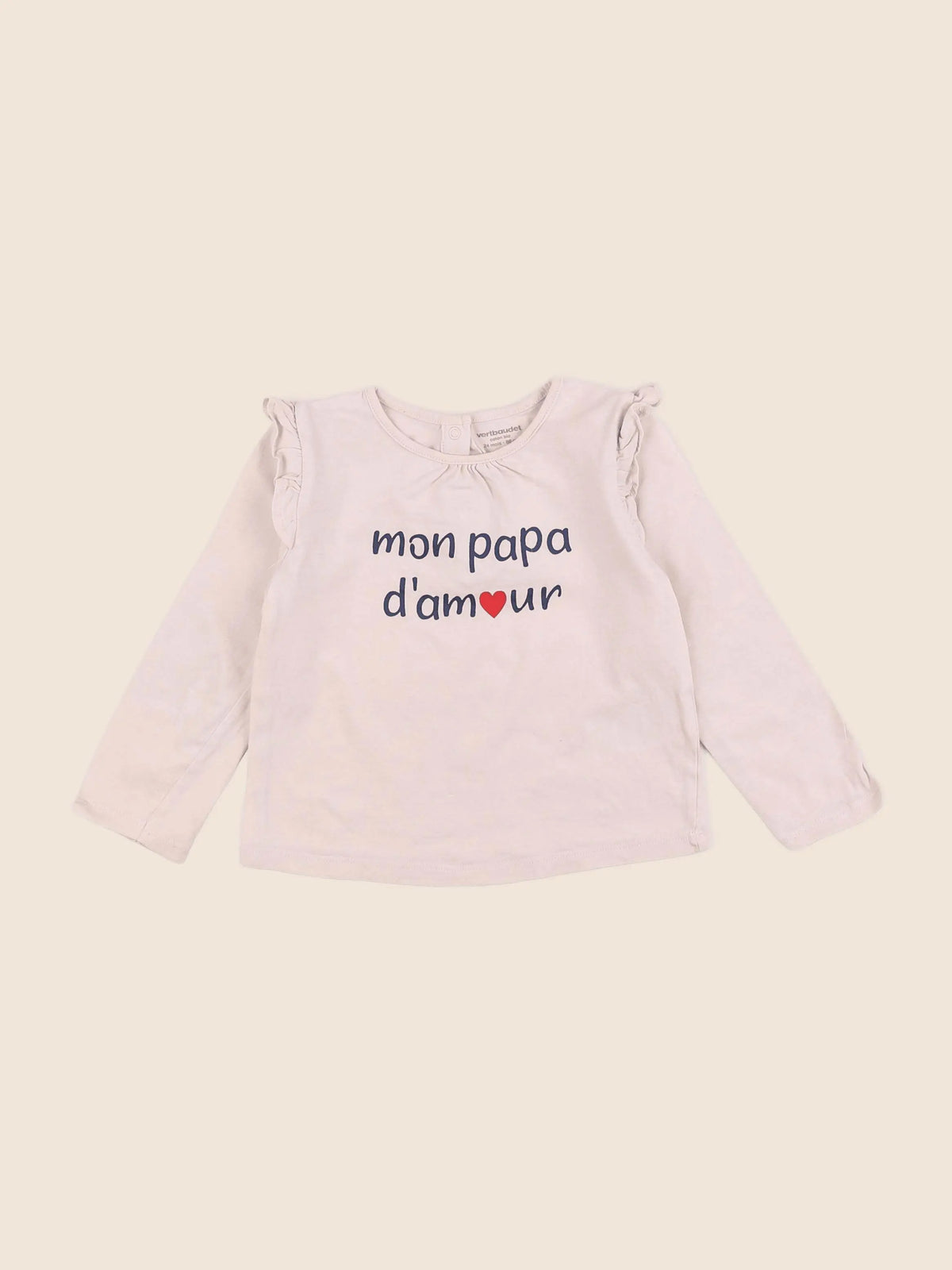 Vertbaudet - tee-shirt rose - 2 ans