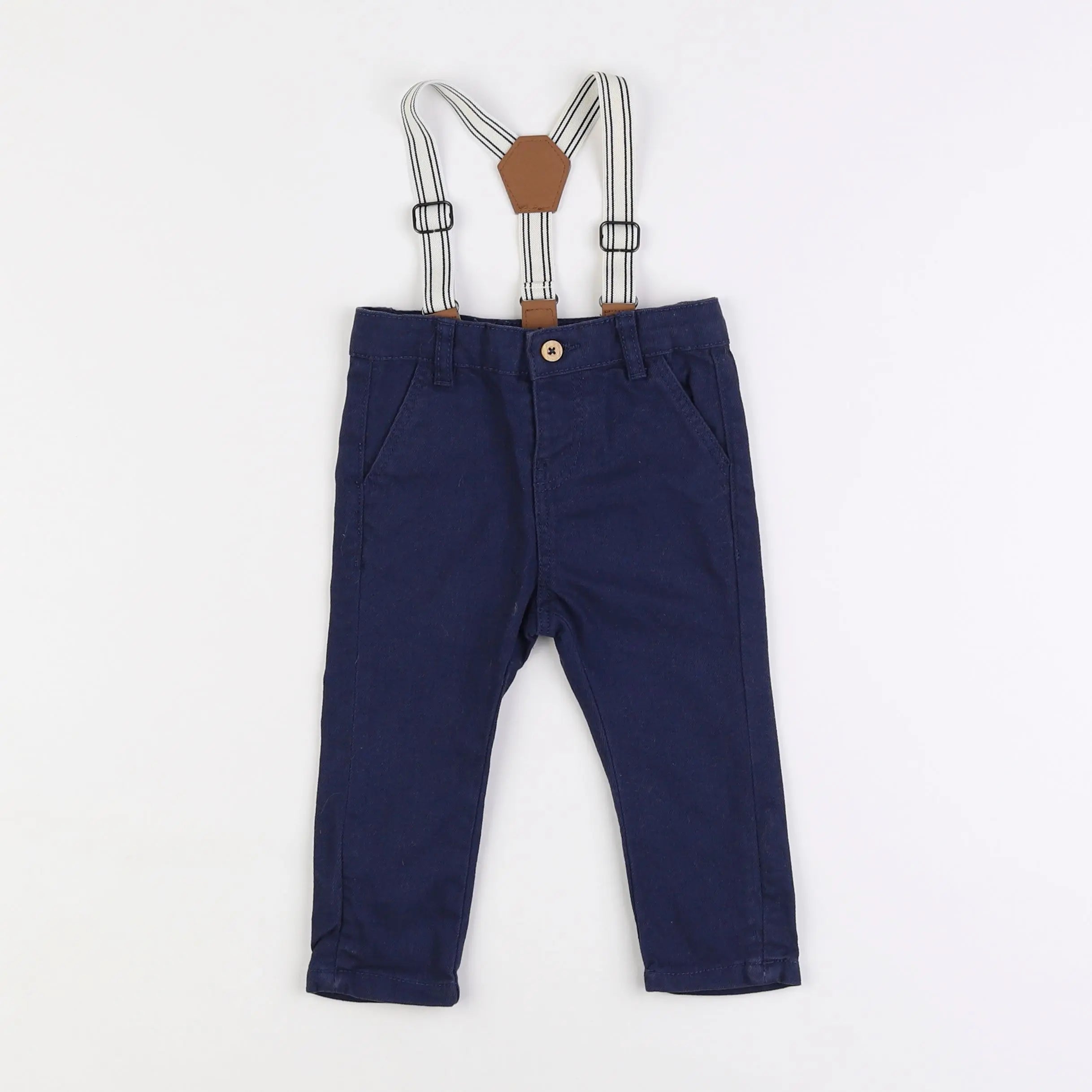 Vertbaudet - pantalon bleu - 6 mois