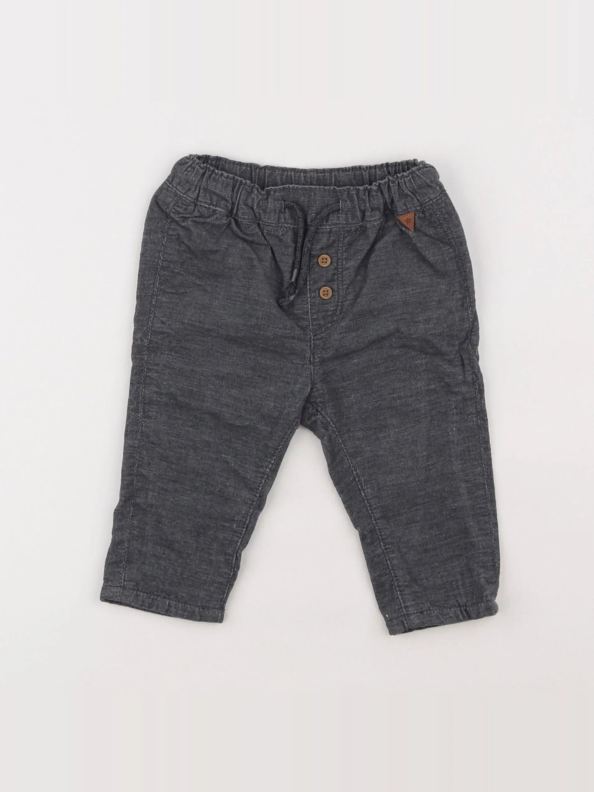 H&M - pantalon gris - 4/6 mois