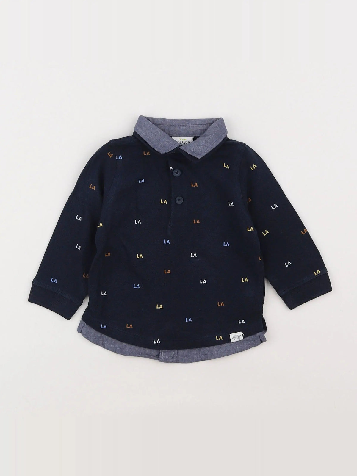 Tape à l'oeil - polo bleu - 6 mois