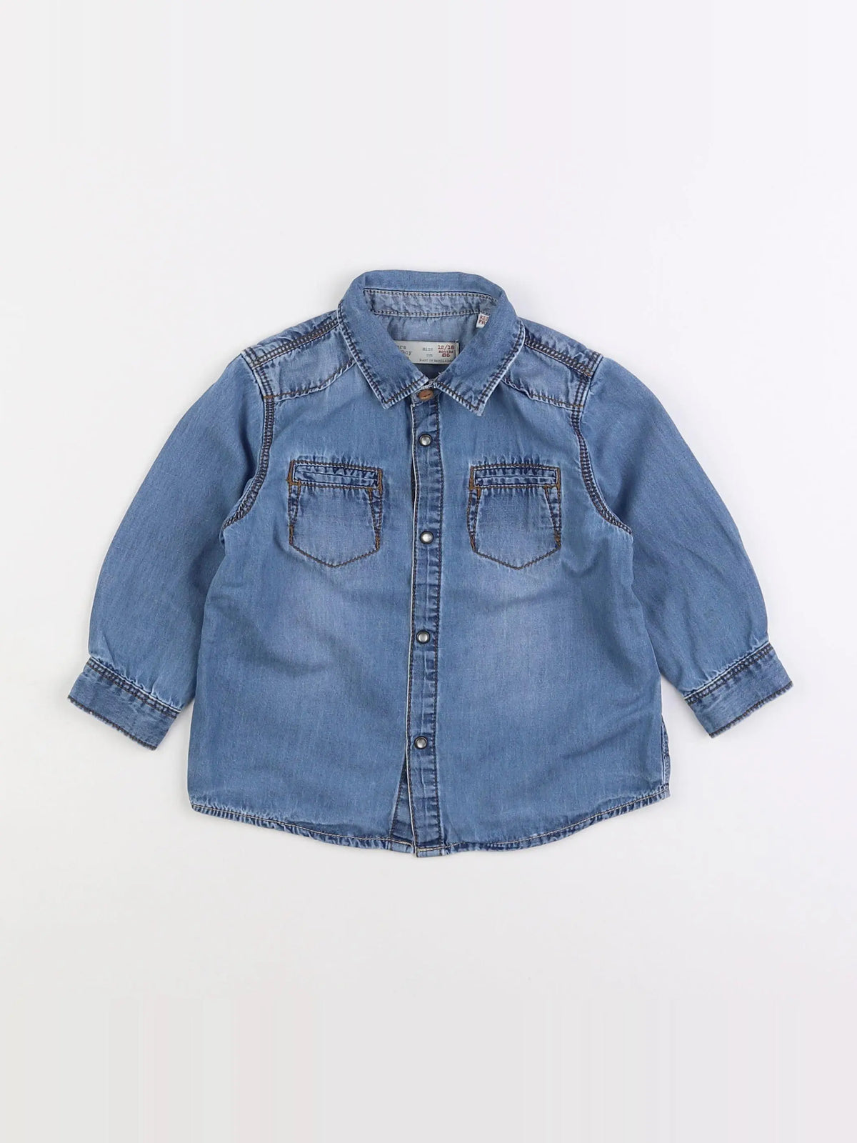 Zara - chemise bleu - 12/18 mois