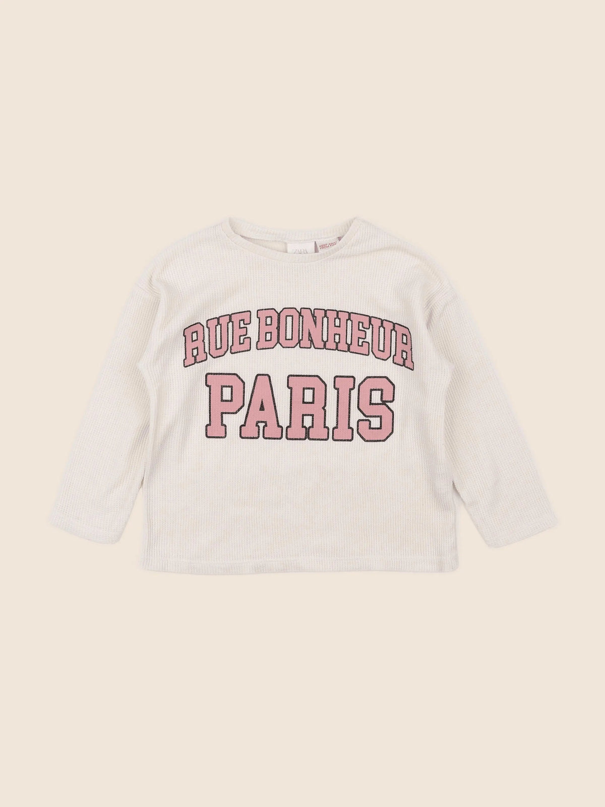 Zara - sweat beige - 3/4 ans