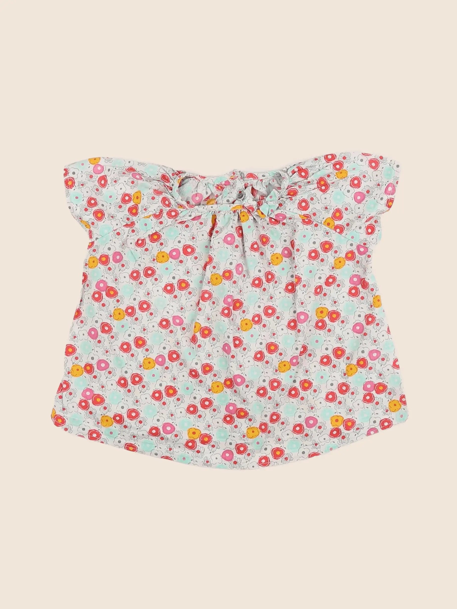 Petit Bateau - blouse multicolore - 18 mois