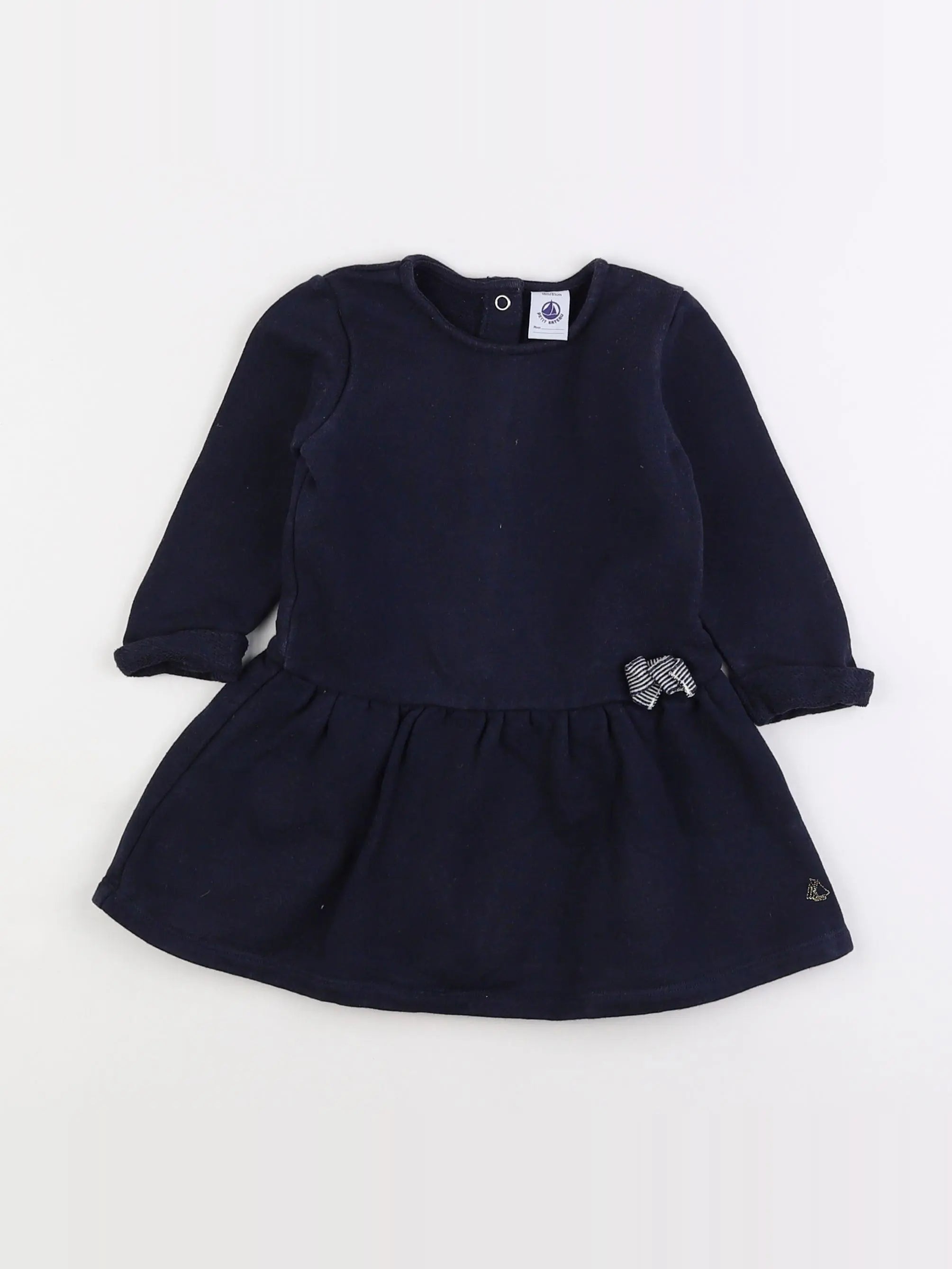 Petit Bateau - robe bleu - 18 mois
