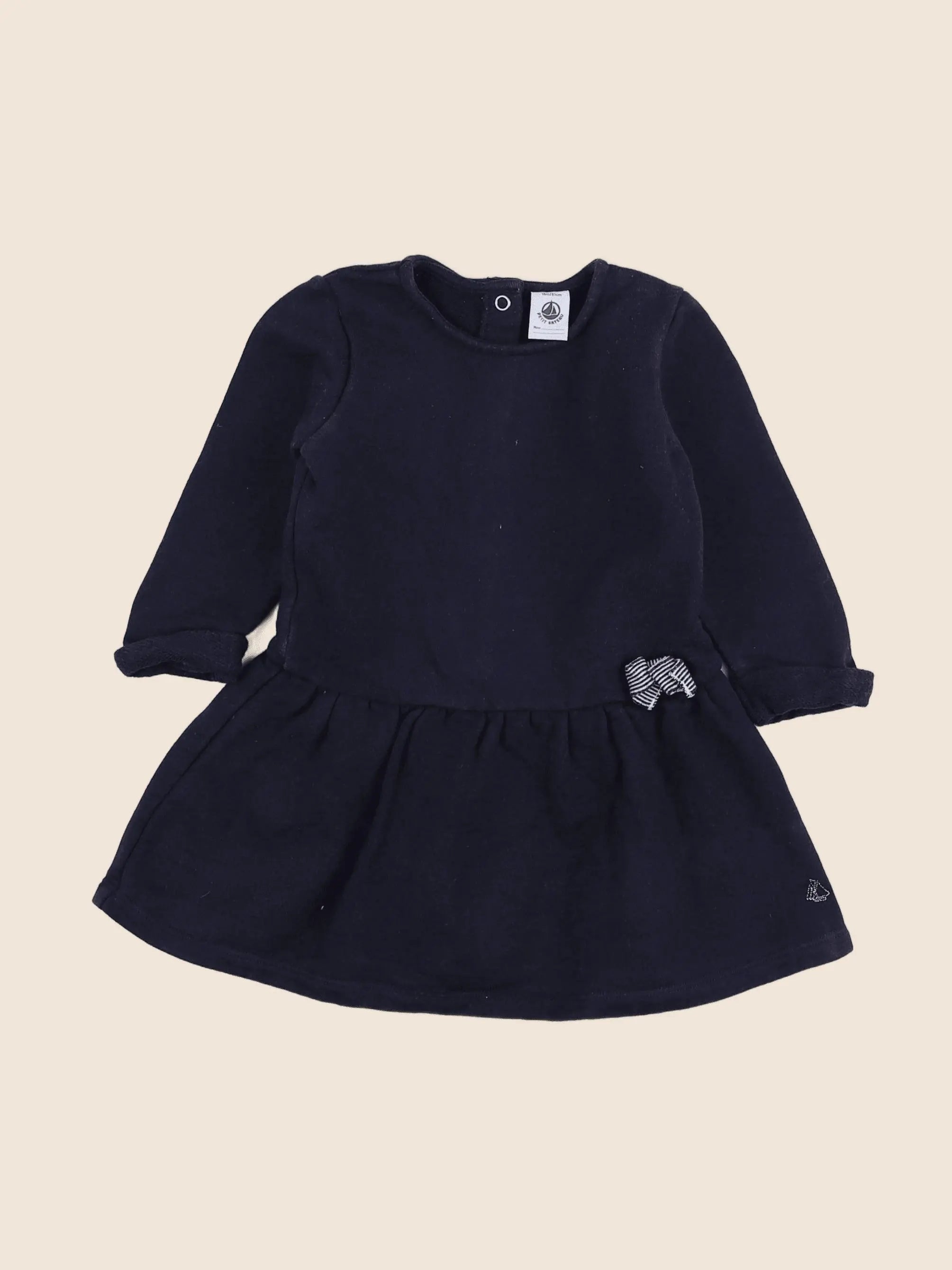 Petit Bateau - robe bleu - 18 mois