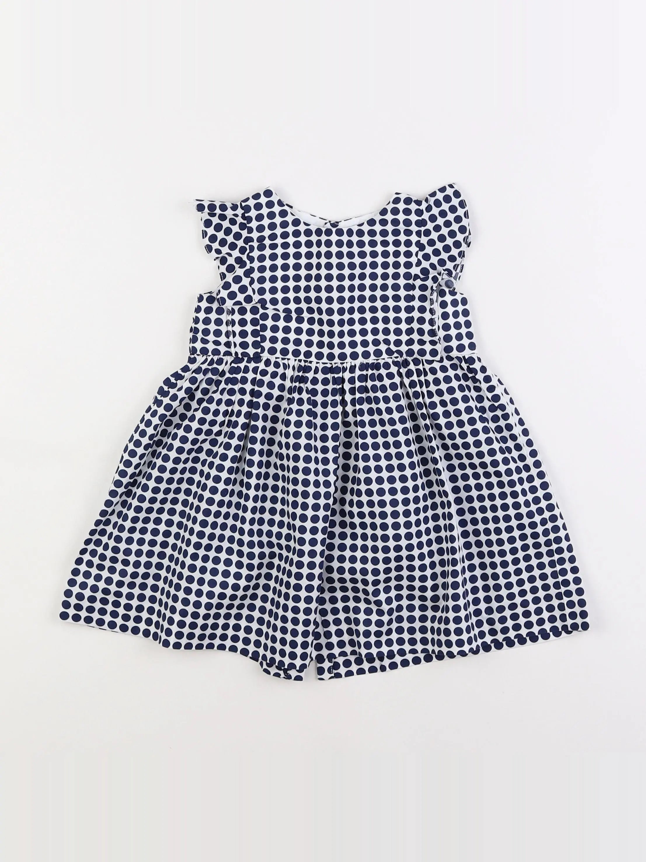 Jacadi - robe blanc, bleu - 18 mois