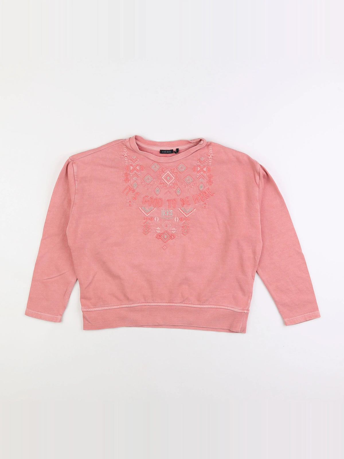 IKKS - sweat rose - 10 ans