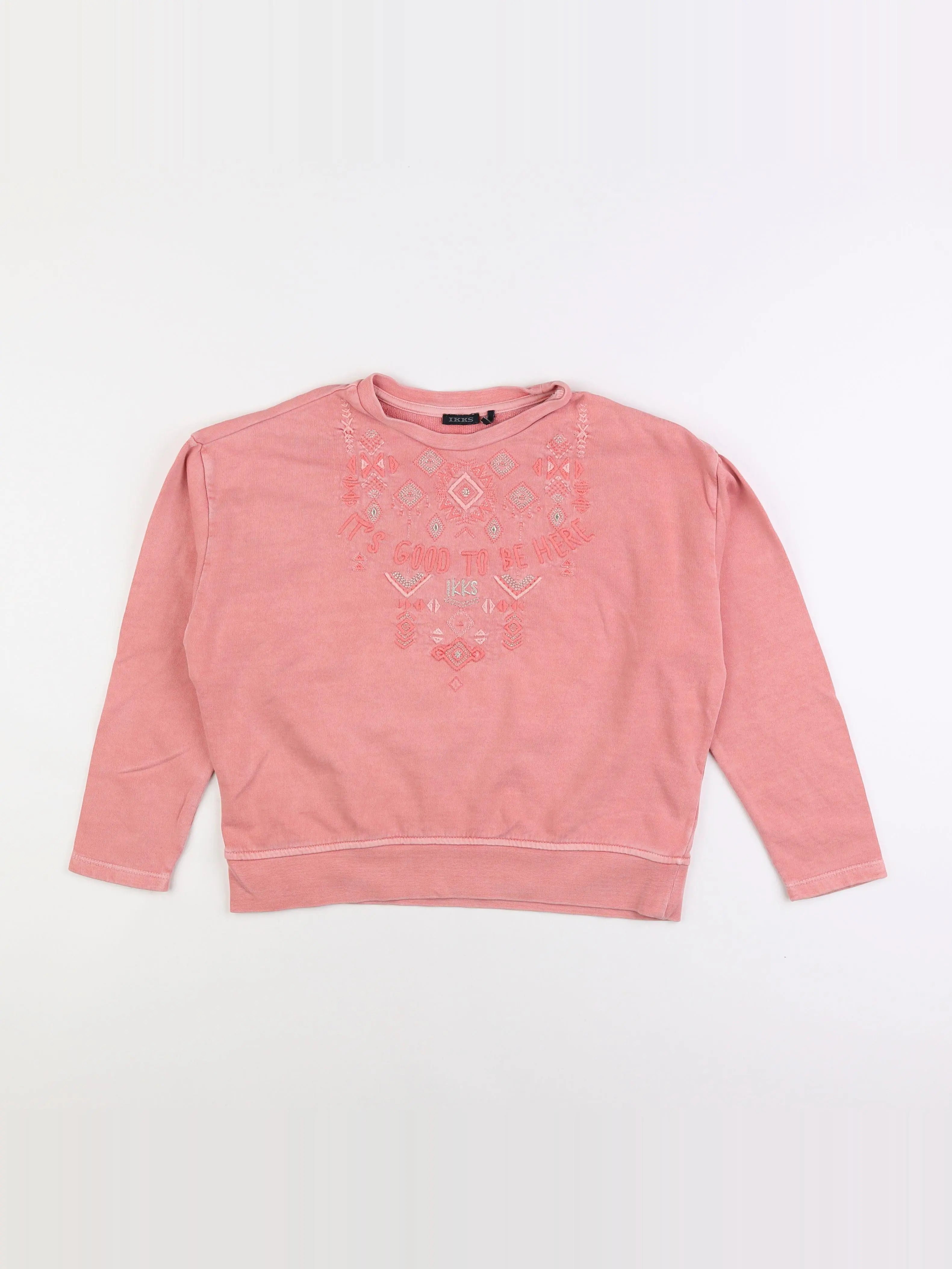 IKKS - sweat rose - 10 ans