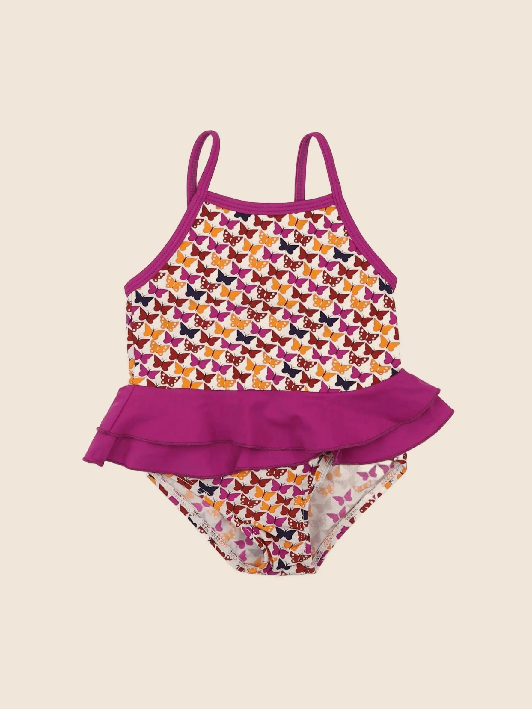 Vertbaudet - maillot de bain rose - 12 mois