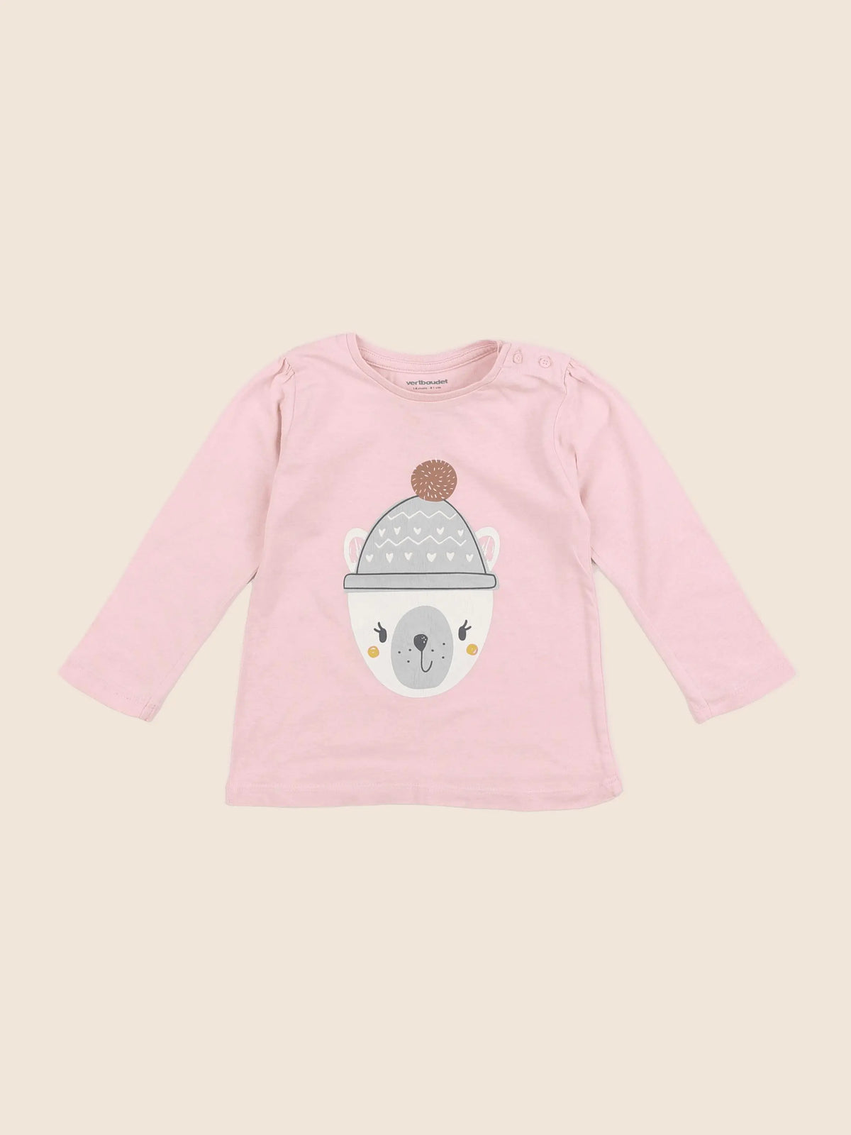 Vertbaudet - tee-shirt rose - 18 mois