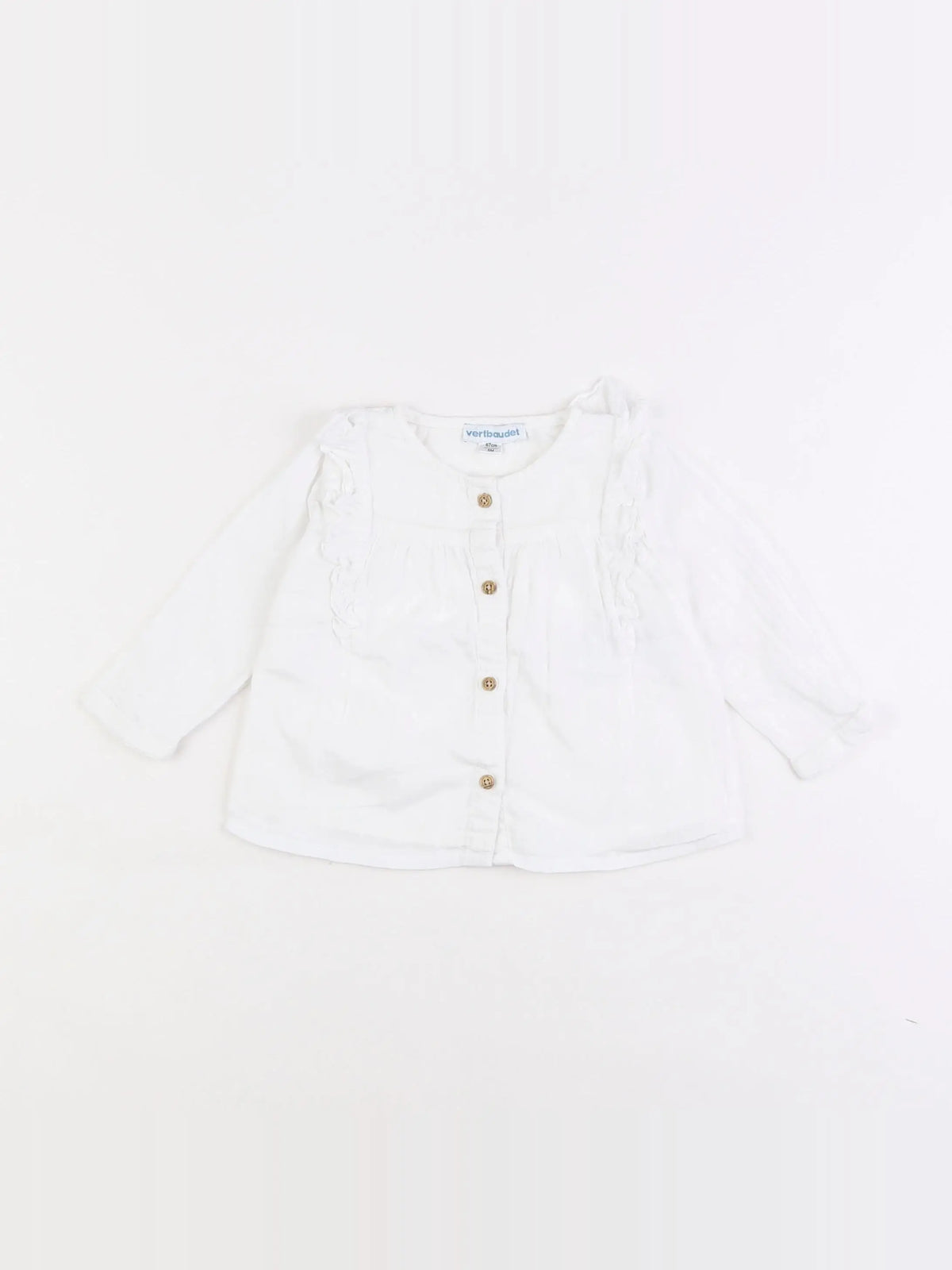 Vertbaudet - chemise blanc - 6 mois