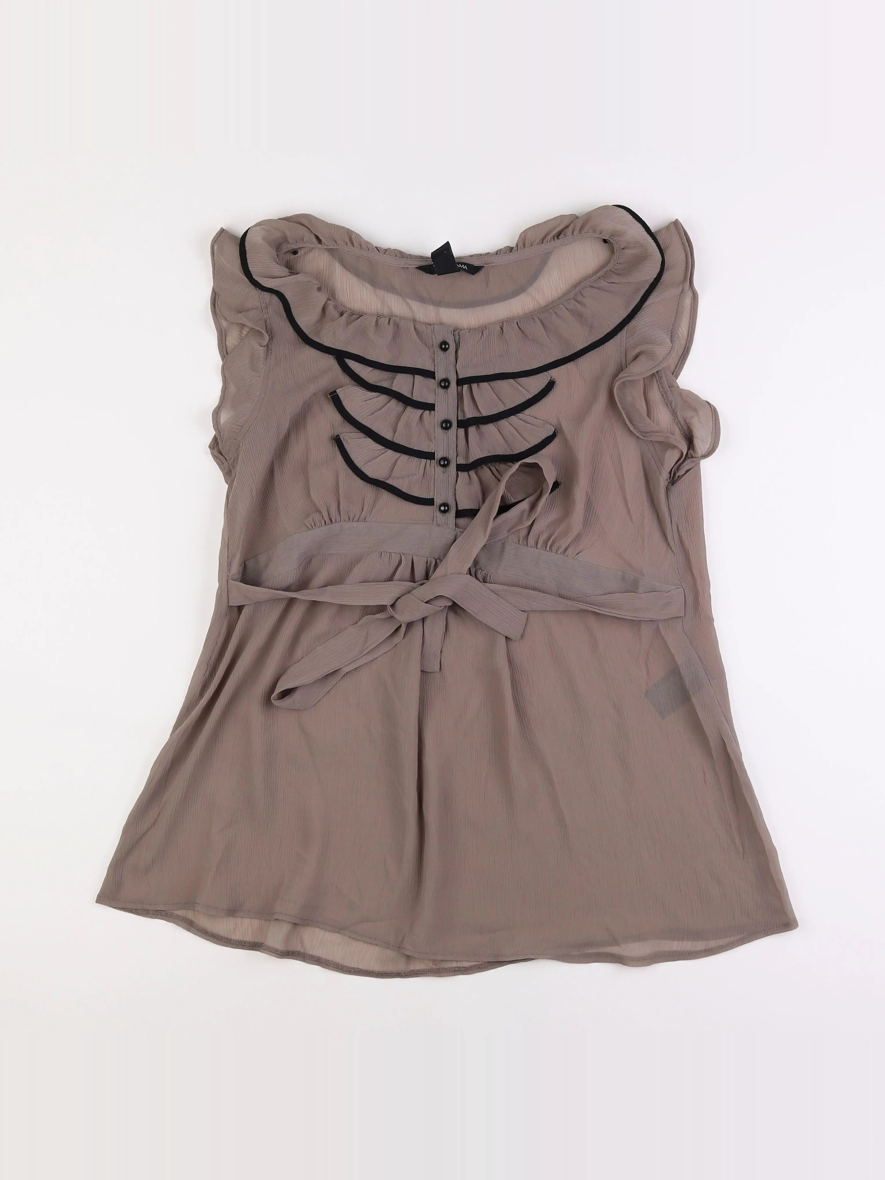H&M - blouse grossesse taupe - m
