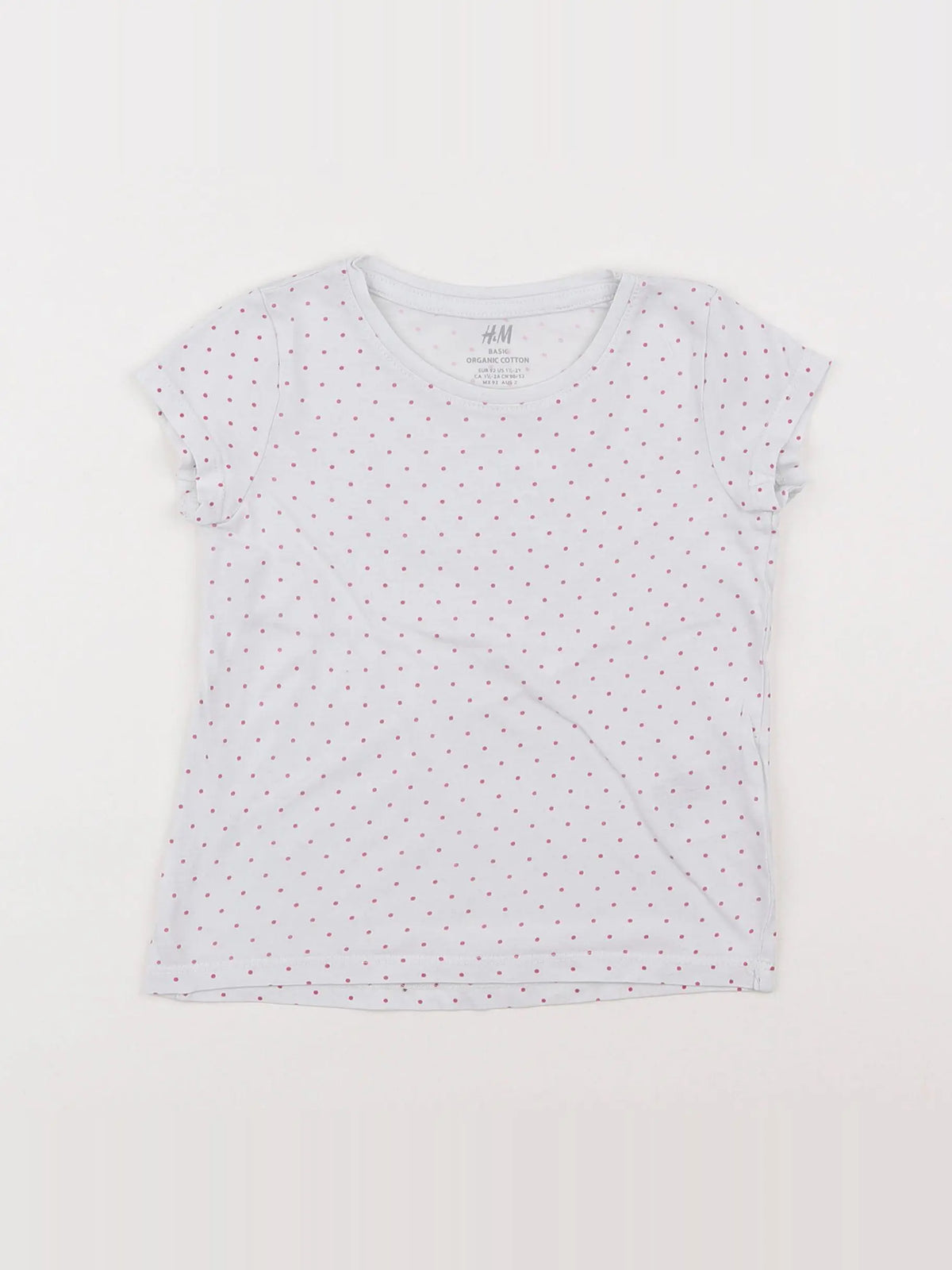 H&M - maillot de corps blanc, rose - 18 mois à 2 ans