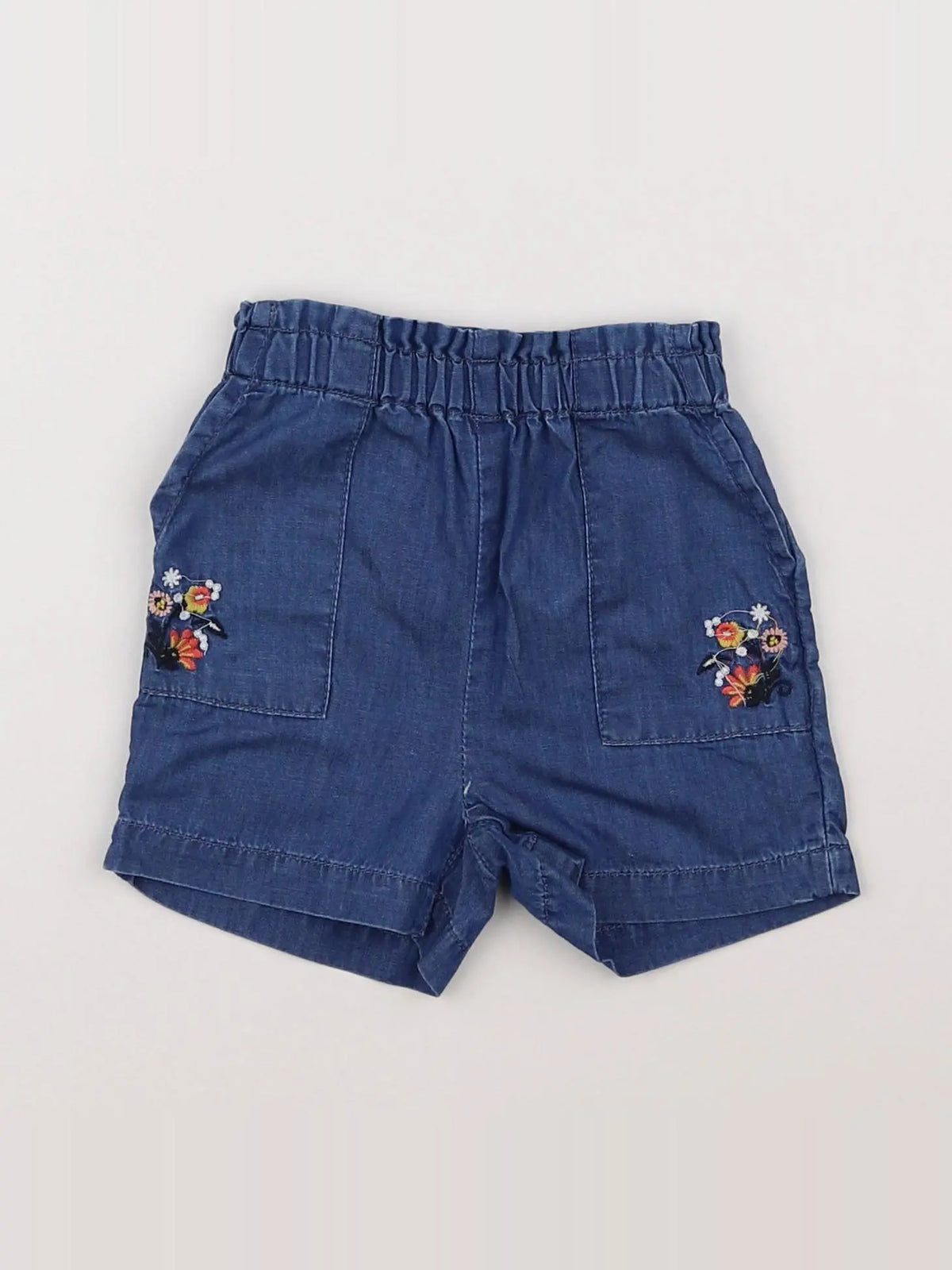 Little Cigogne - short bleu - 9 mois