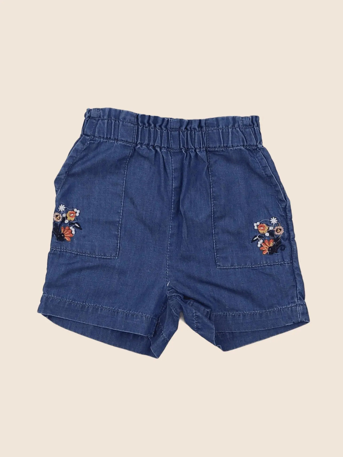 Little Cigogne - short bleu - 9 mois
