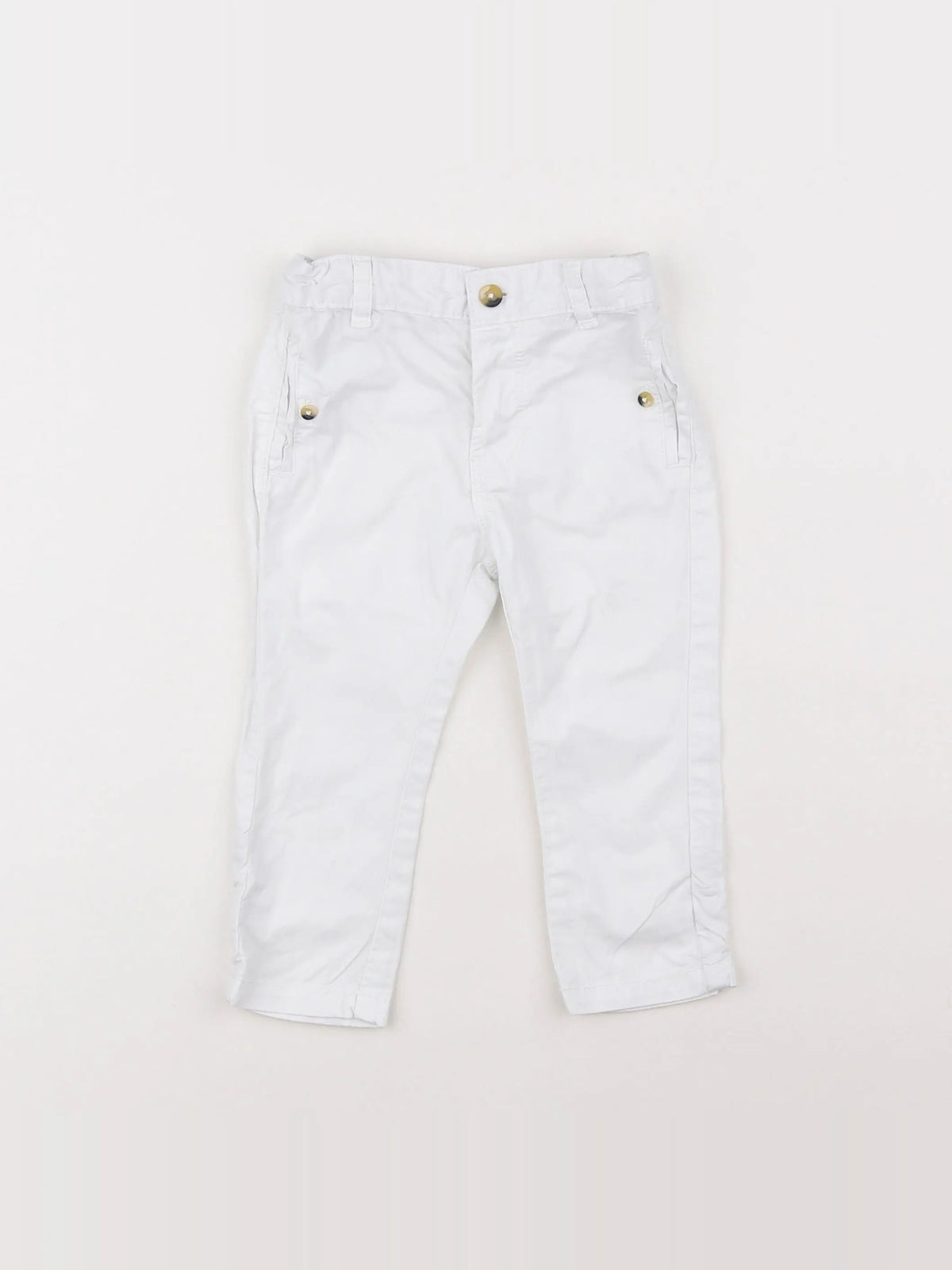Vertbaudet - pantalon blanc - 9 mois