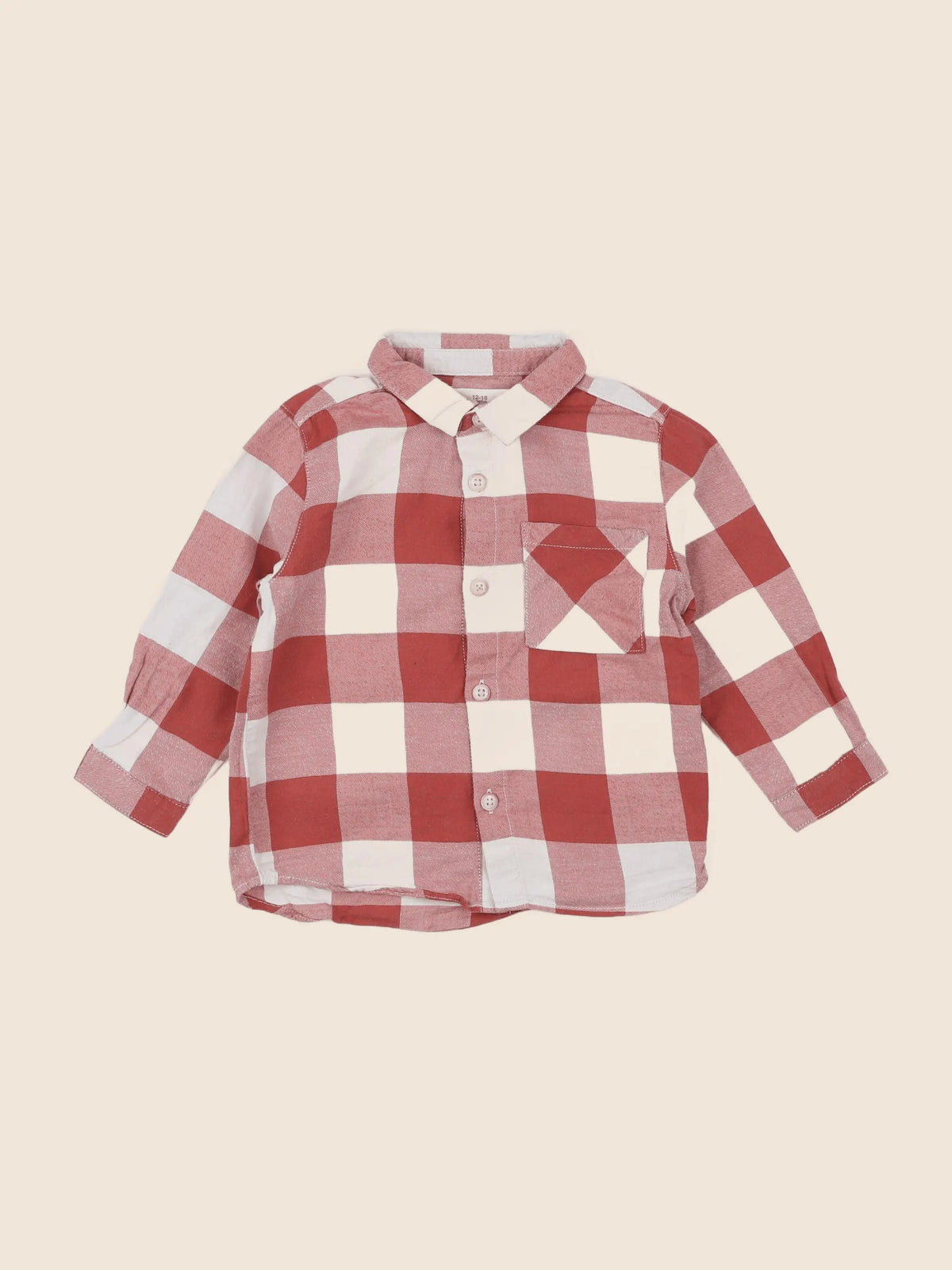 Zara - chemise rouge - 12/18 mois