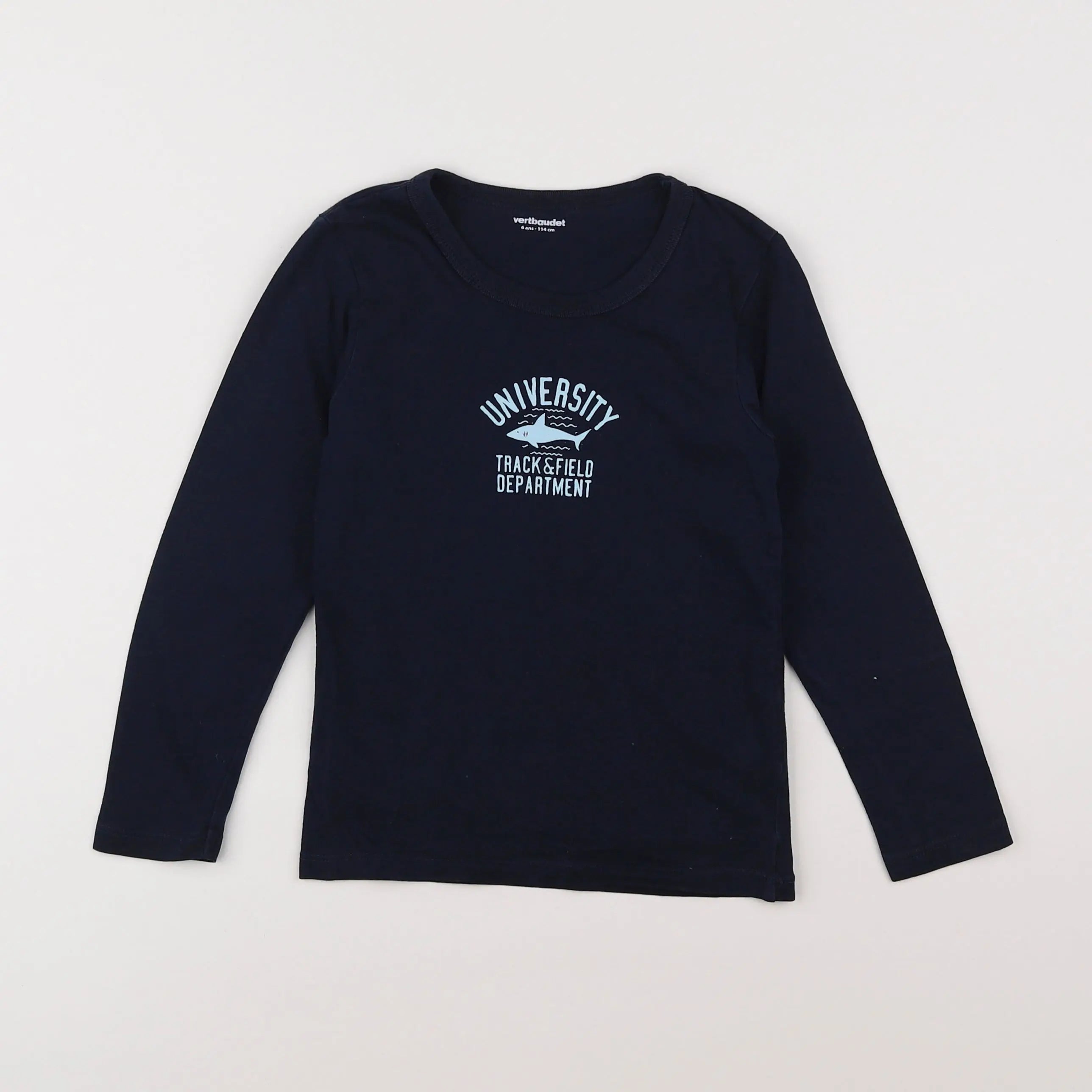 Vertbaudet - tee-shirt bleu - 6 ans