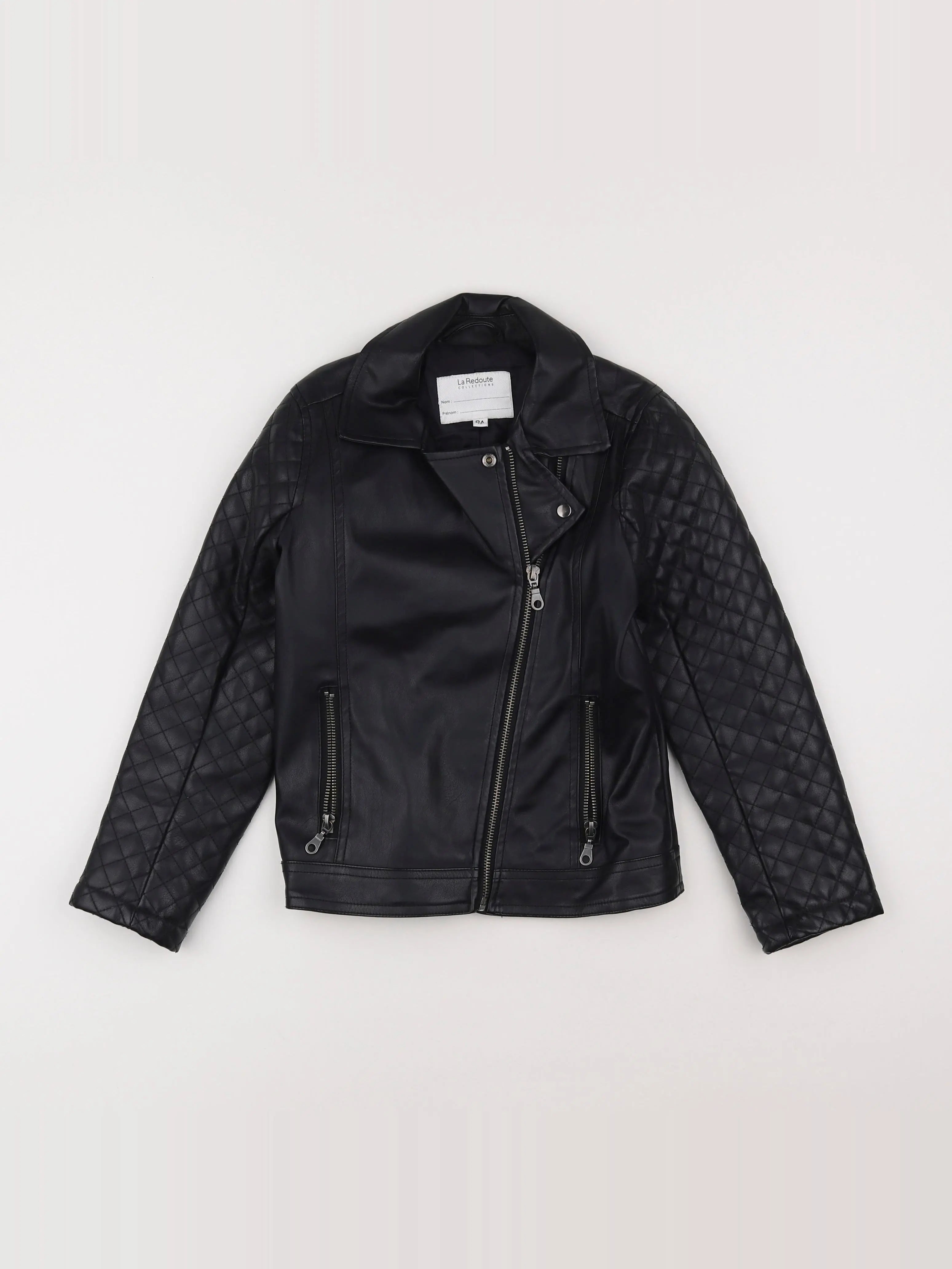 La Redoute - veste simili cuir noir - 8 ans