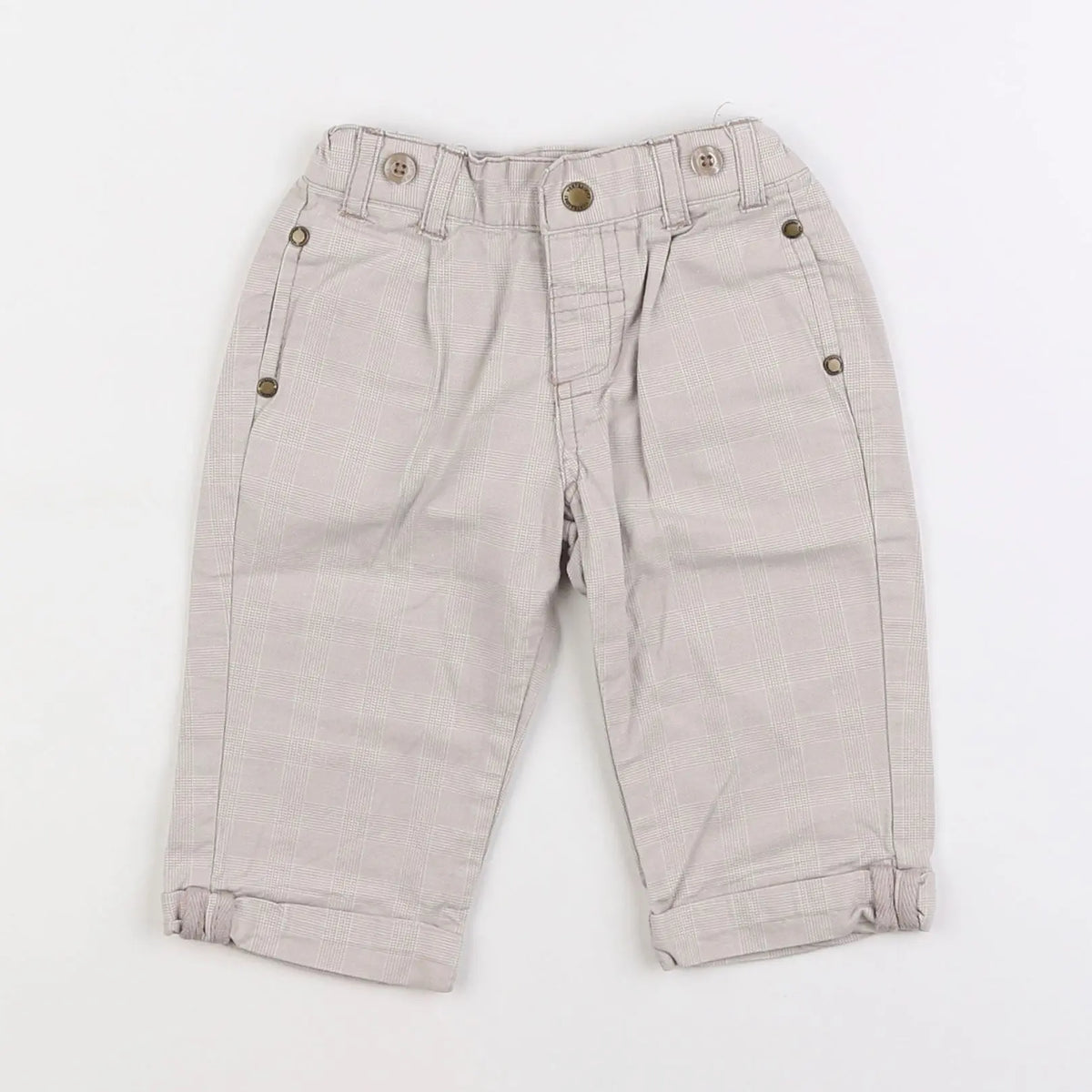 Vertbaudet - pantalon beige - 6 mois