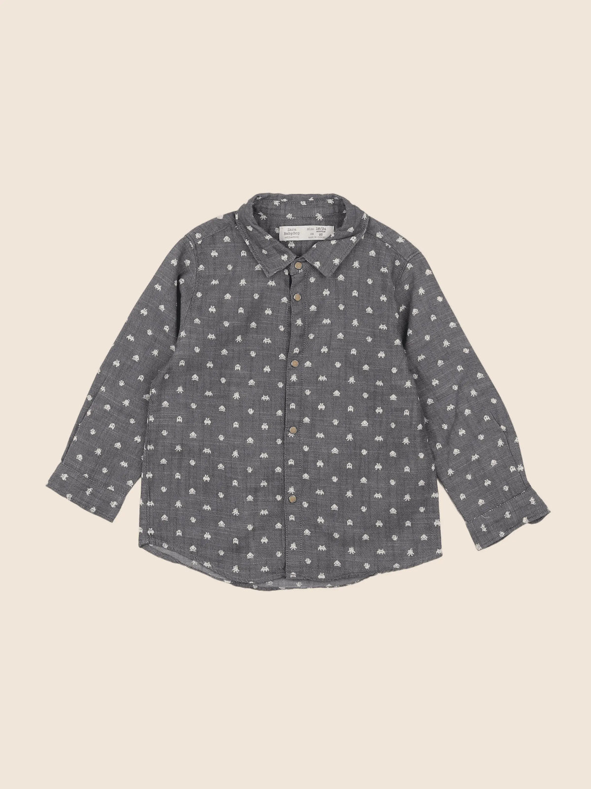 Zara - chemise gris - 18 mois à 2 ans