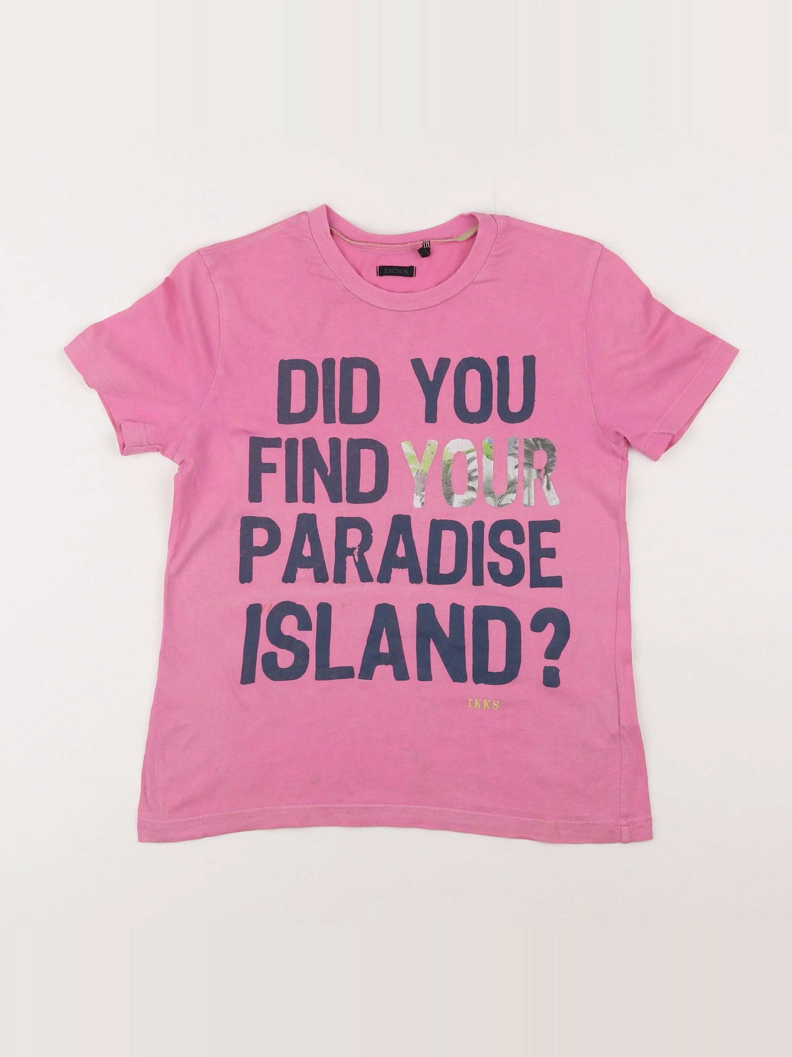 IKKS - tee-shirt rose - 8 ans
