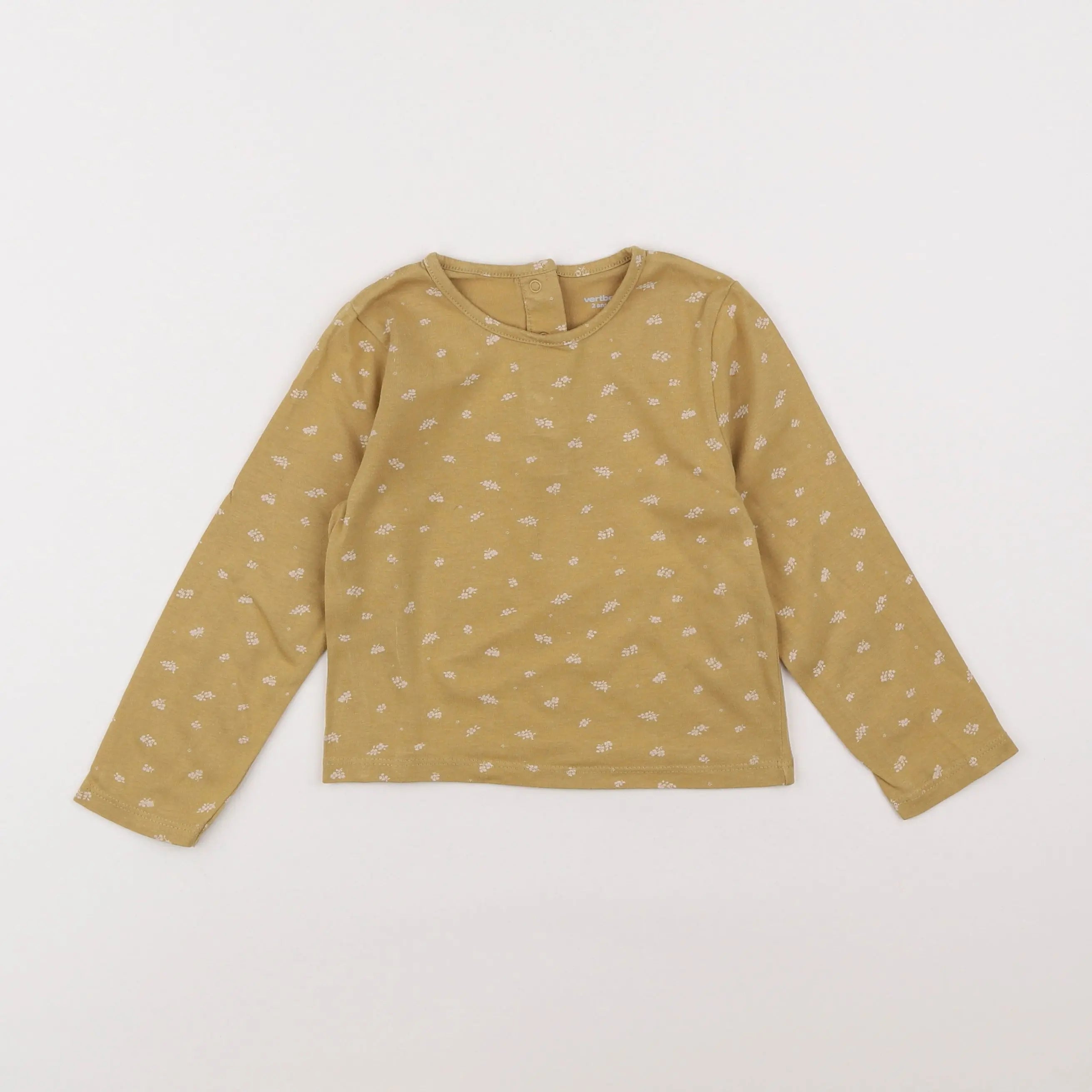 Vertbaudet - tee-shirt jaune - 2 ans