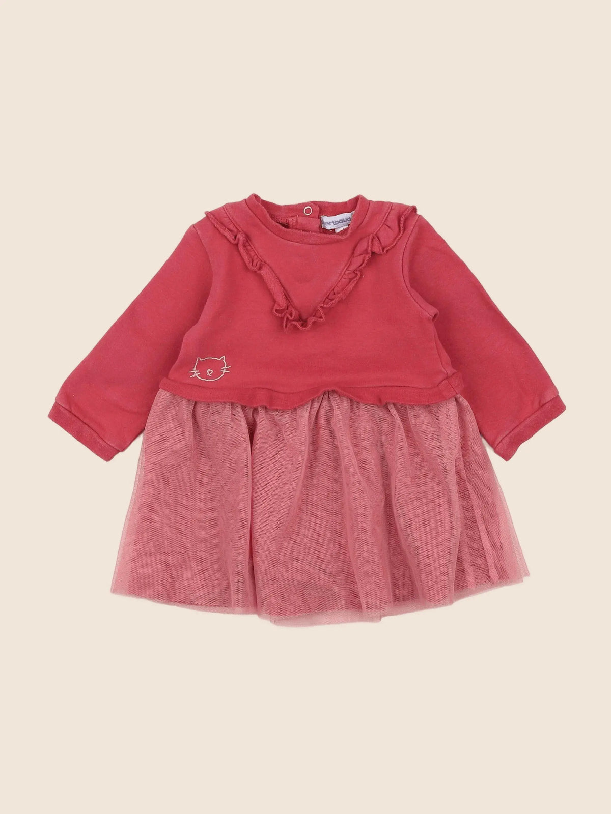 Vertbaudet - robe rose - 6 mois
