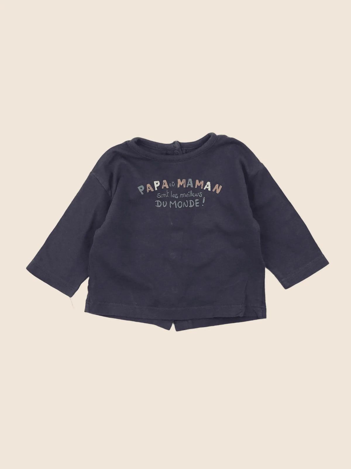 Vertbaudet - tee-shirt bleu - 3 mois
