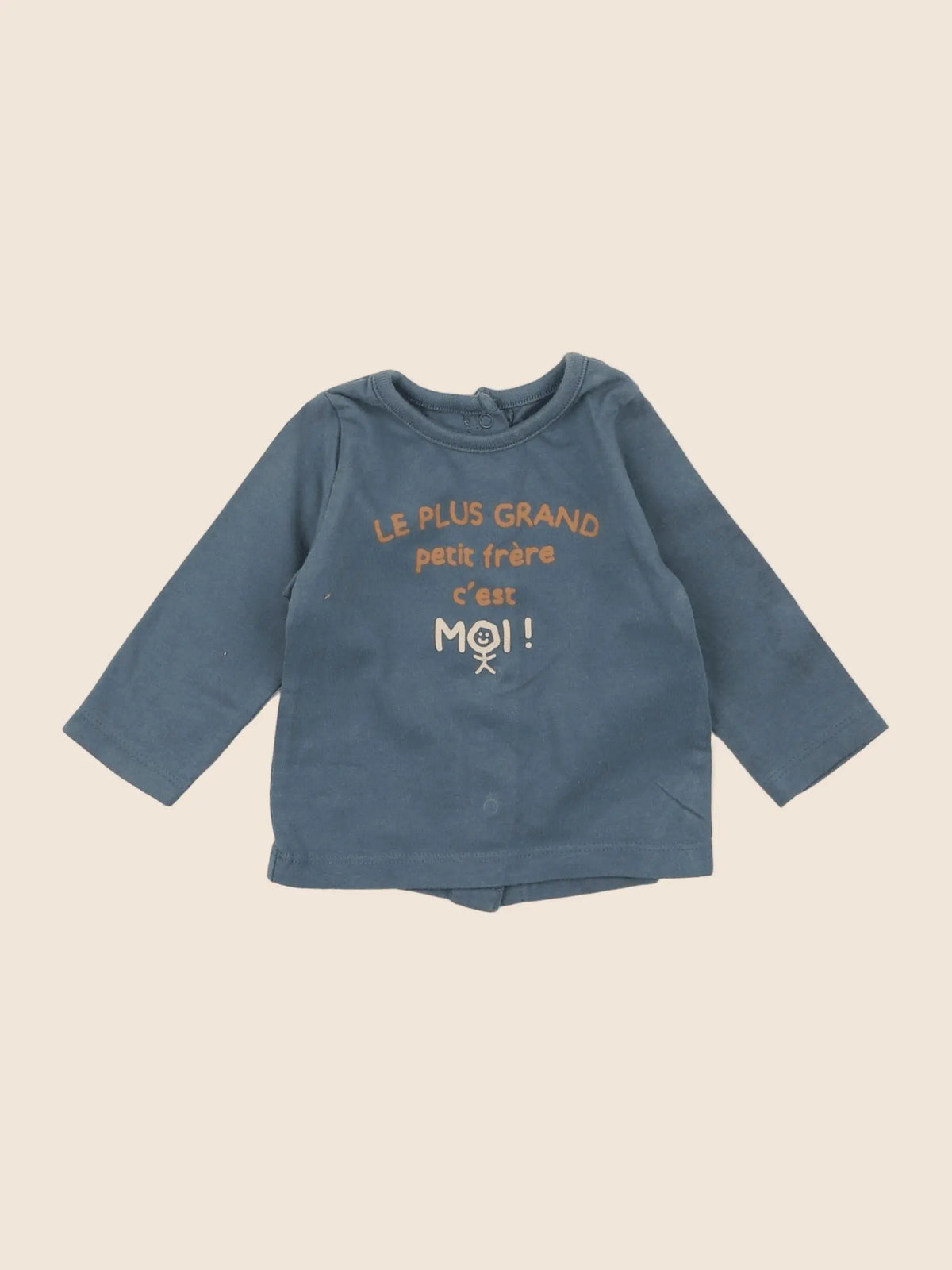 Vertbaudet - tee-shirt bleu - 3 mois