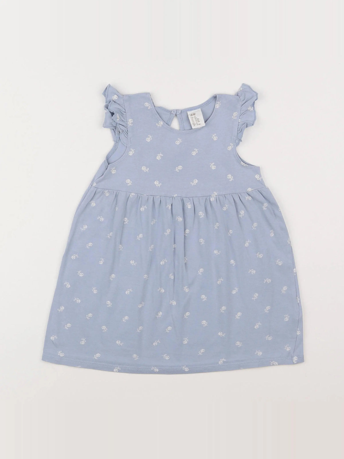 H&M - robe bleu - 12/18 mois