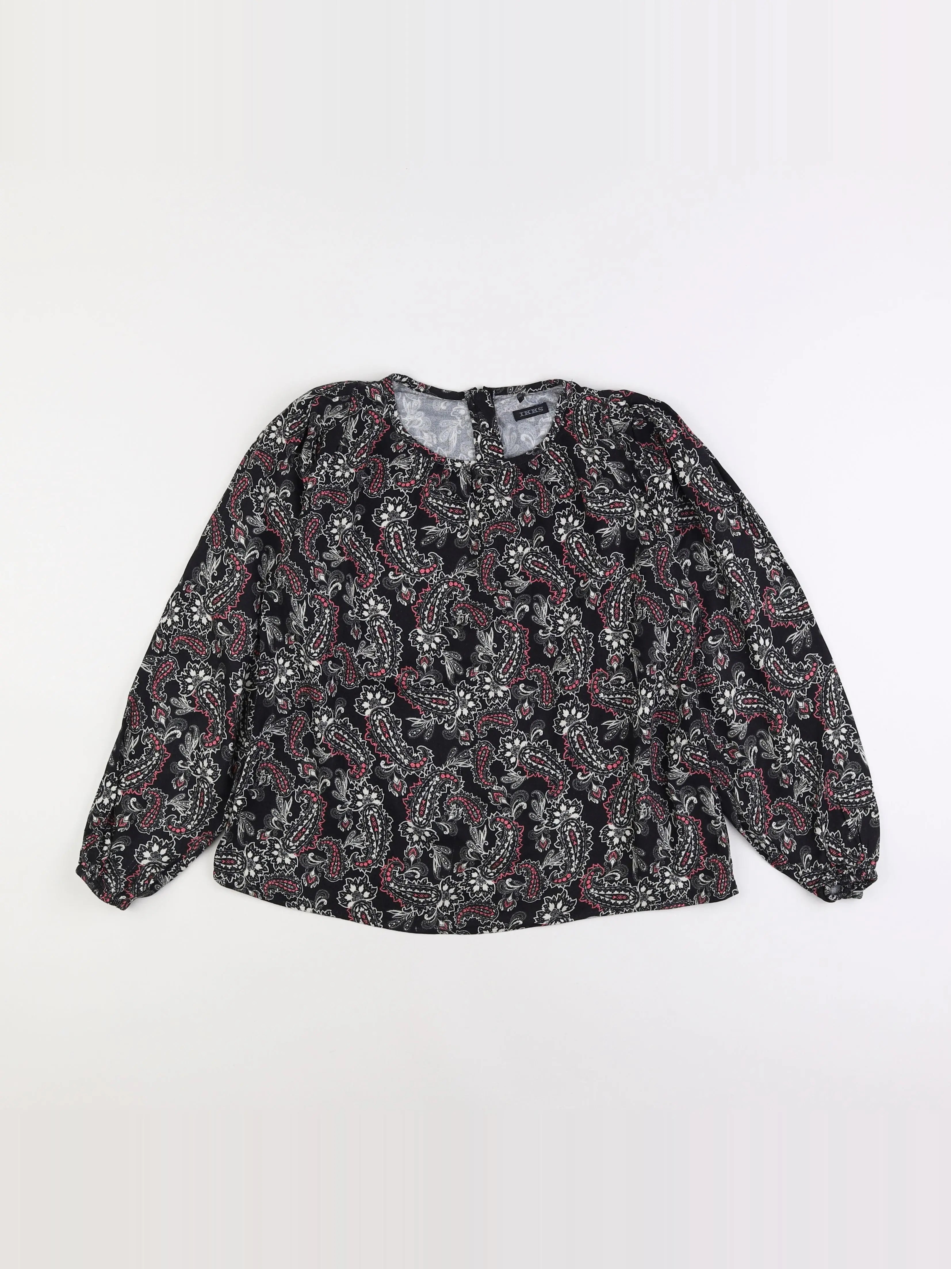 IKKS - blouse rose, noir - 10 ans