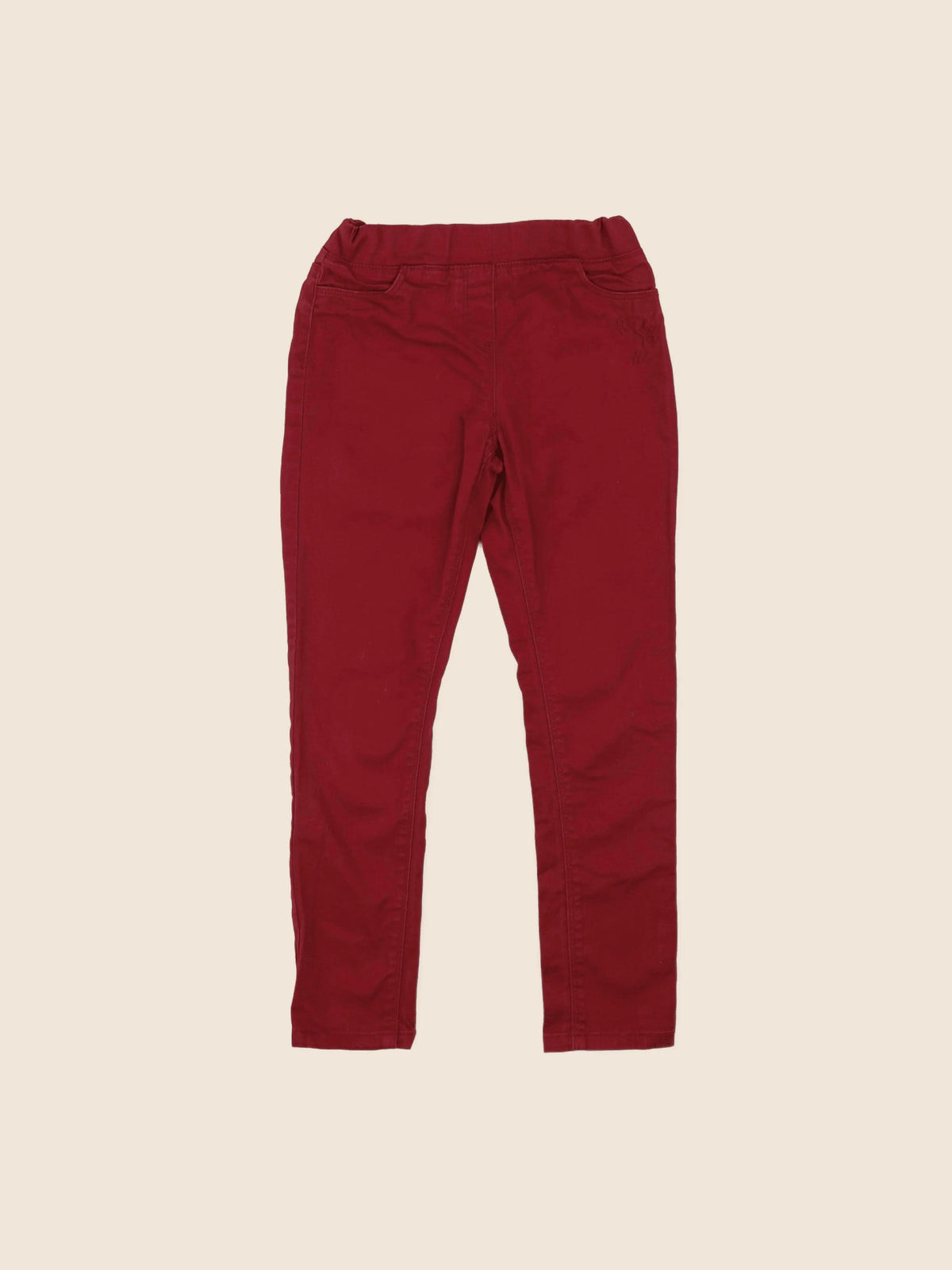 Vertbaudet - jegging rouge - 9 ans