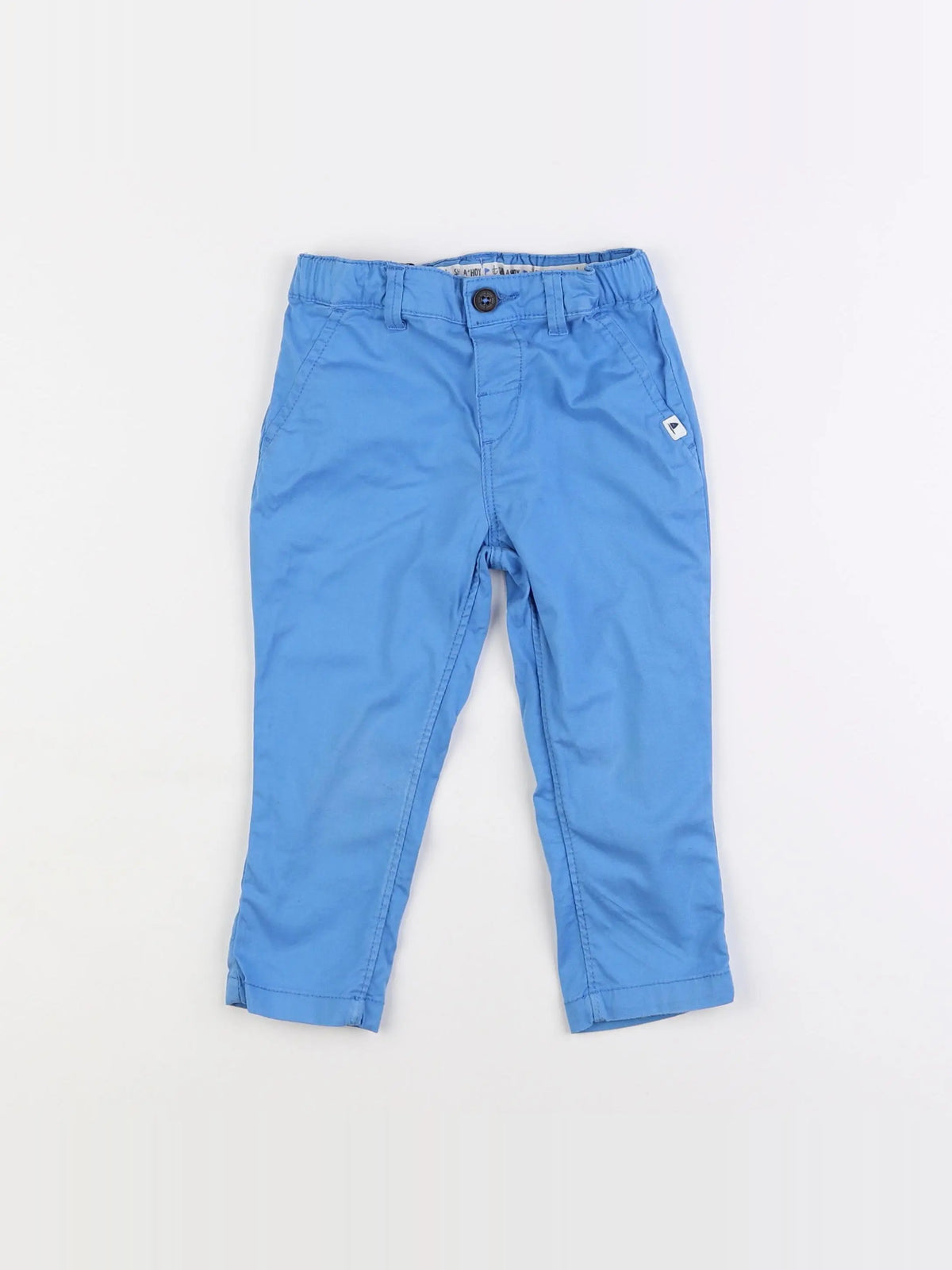 H&M - pantalon bleu - 12/18 mois