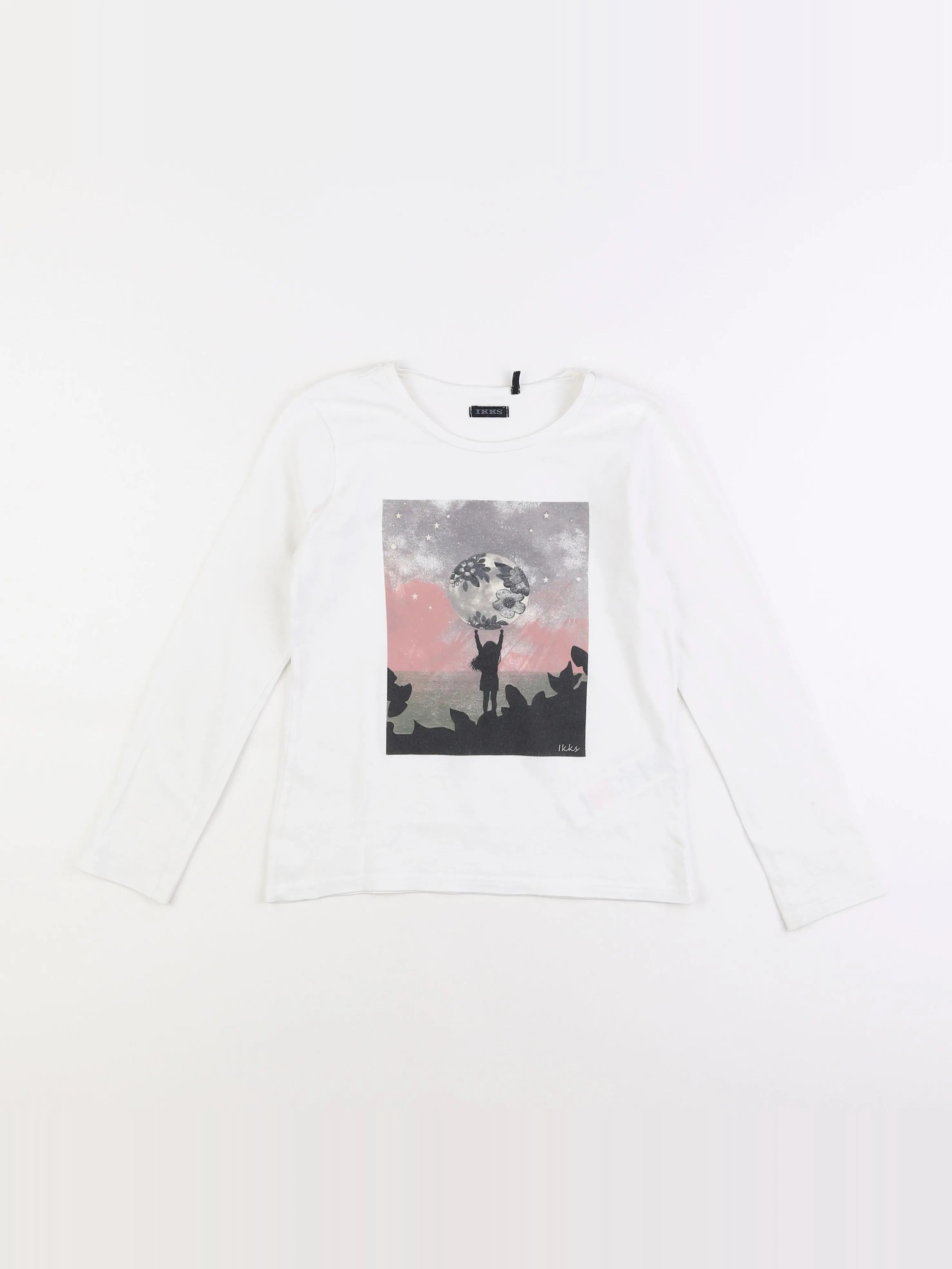 IKKS - tee-shirt blanc - 8 ans