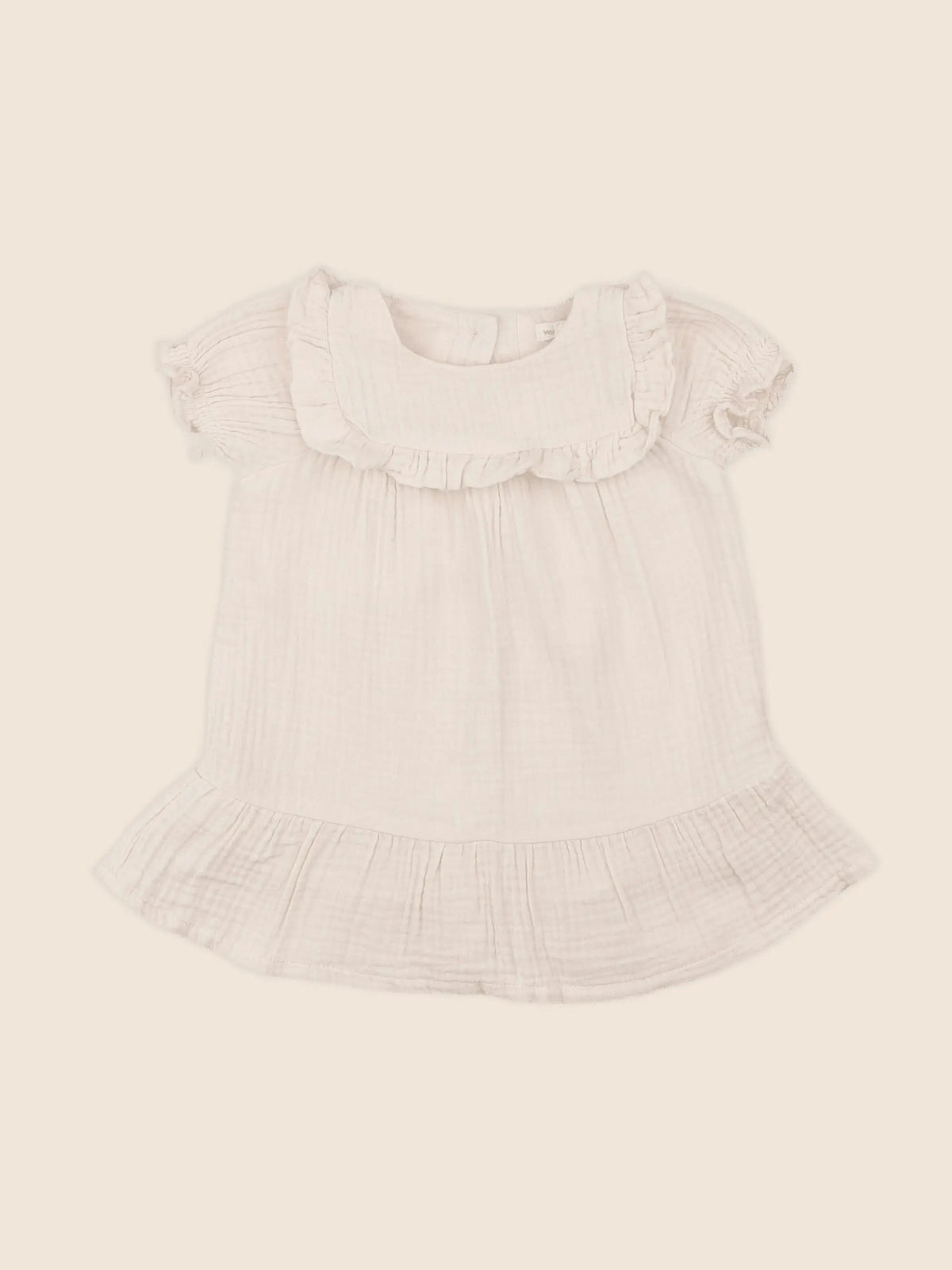 Vertbaudet - robe beige - 9 mois
