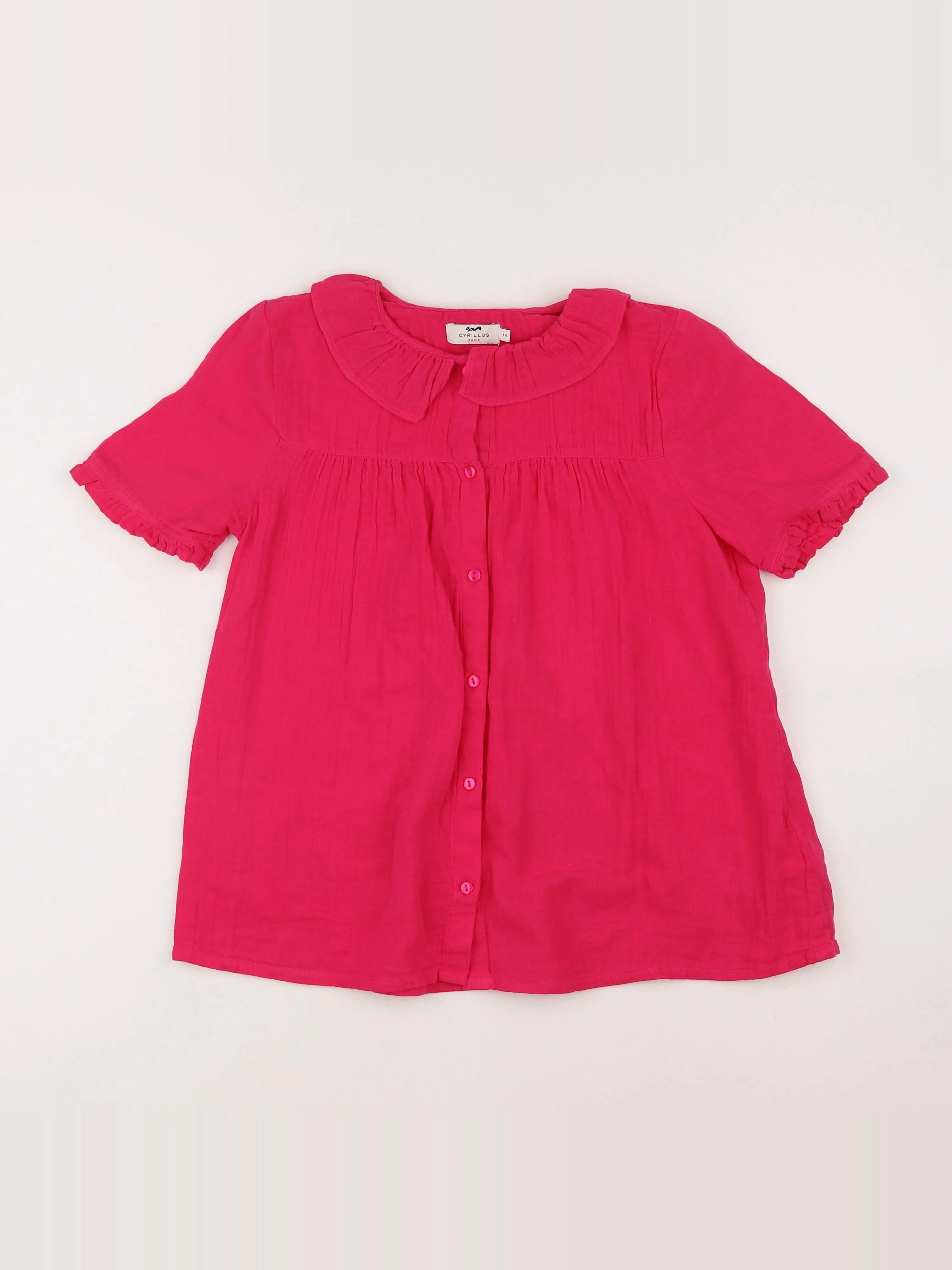 Cyrillus - blouse rose - 12 ans
