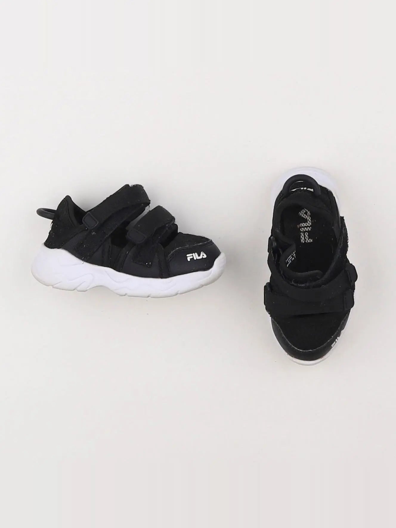 Fila - tennis à scratch/ lacets noir - pointure 20