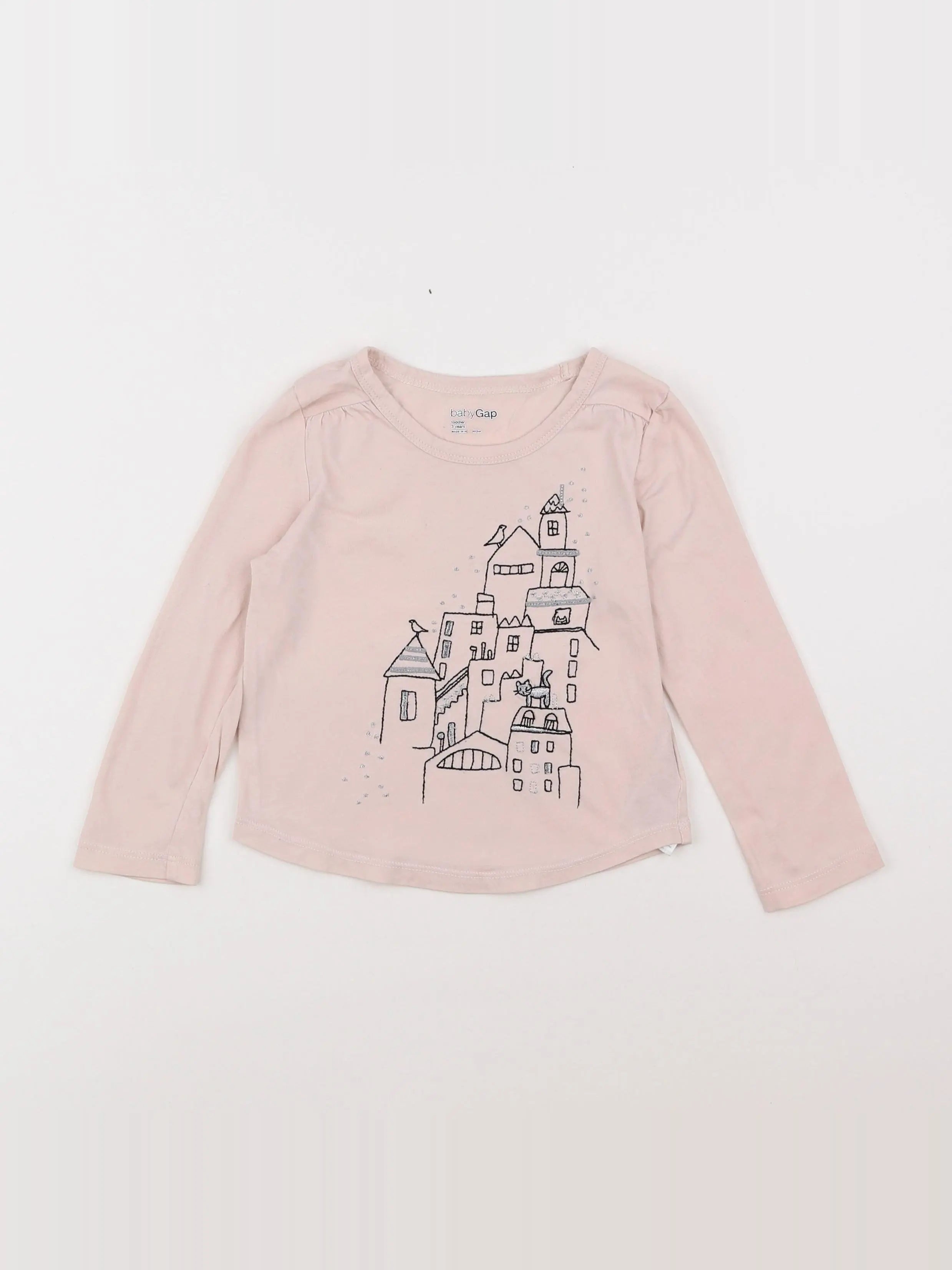 GAP - tee-shirt rose - 3 ans