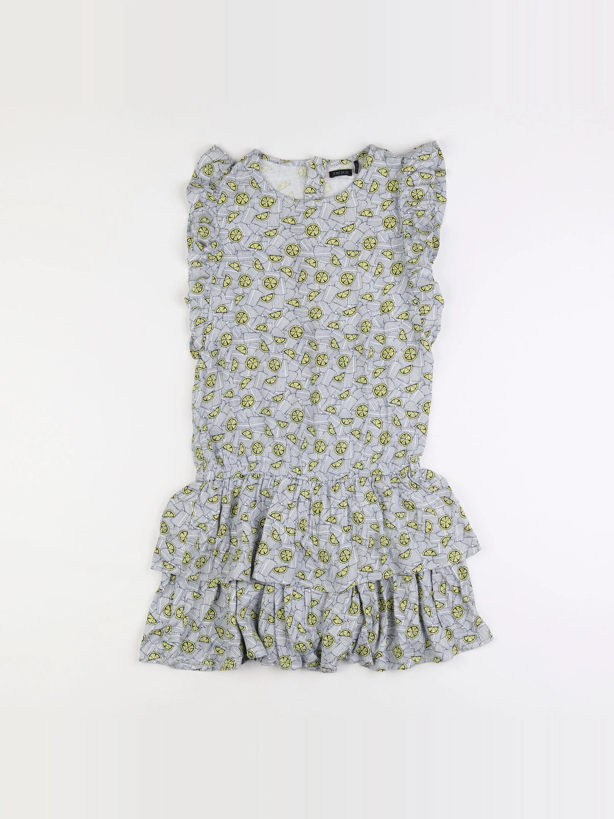 IKKS - robe bleu, blanc, jaune - 10 ans
