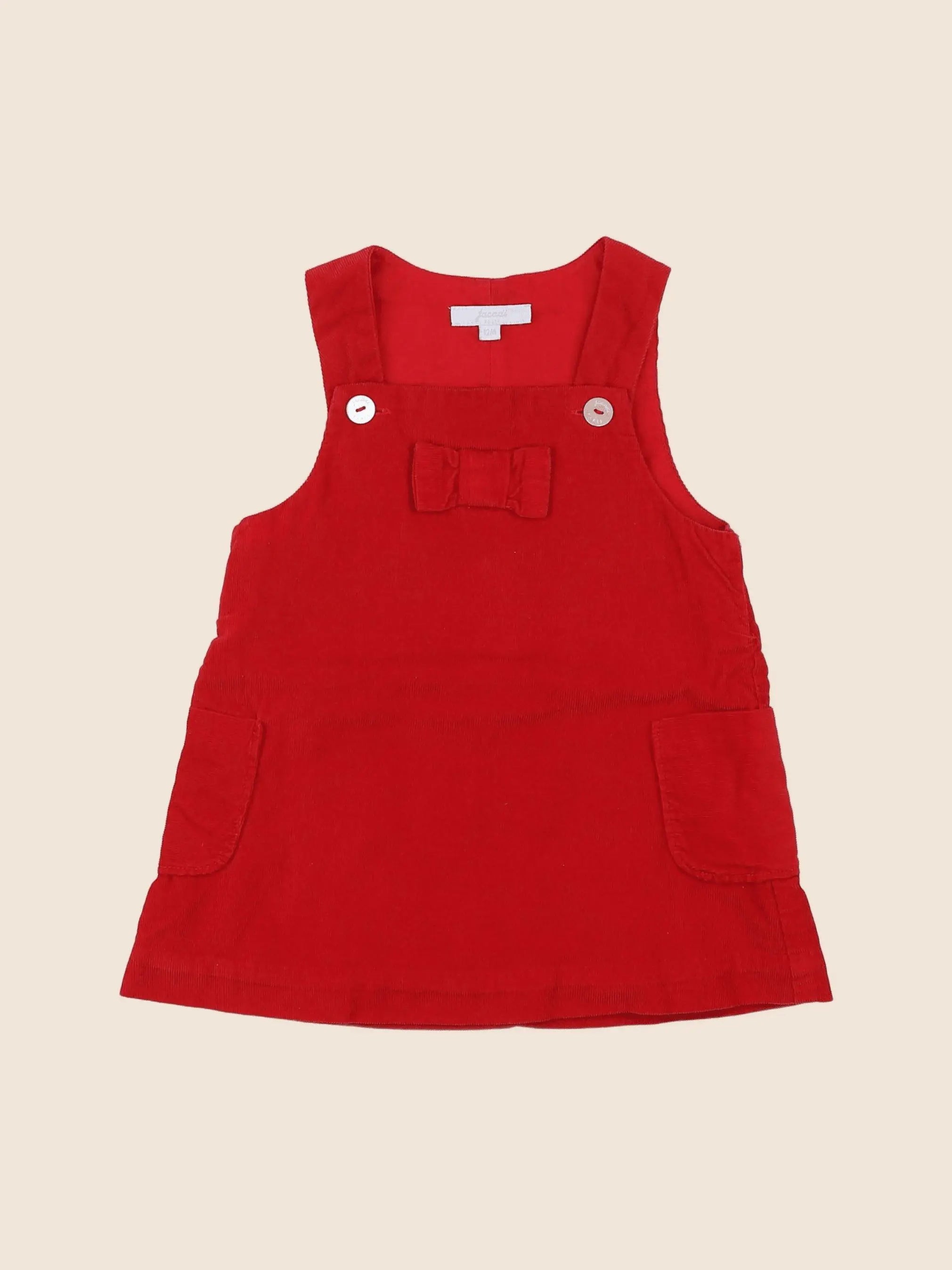 Jacadi - robe rouge - 12 mois