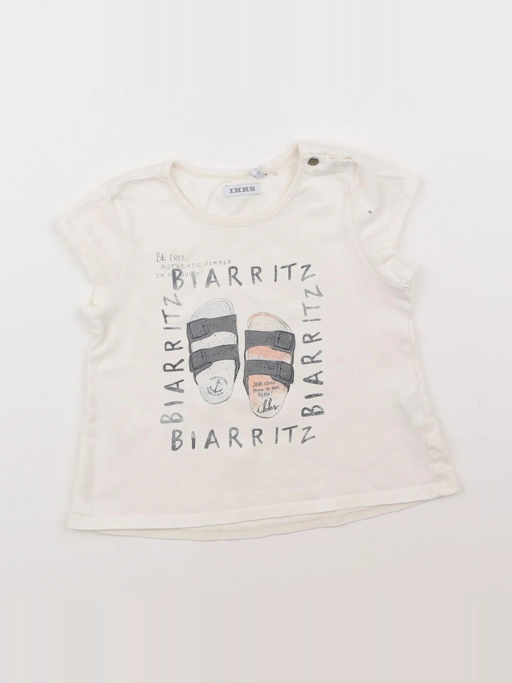 IKKS - tee-shirt blanc - 2 ans