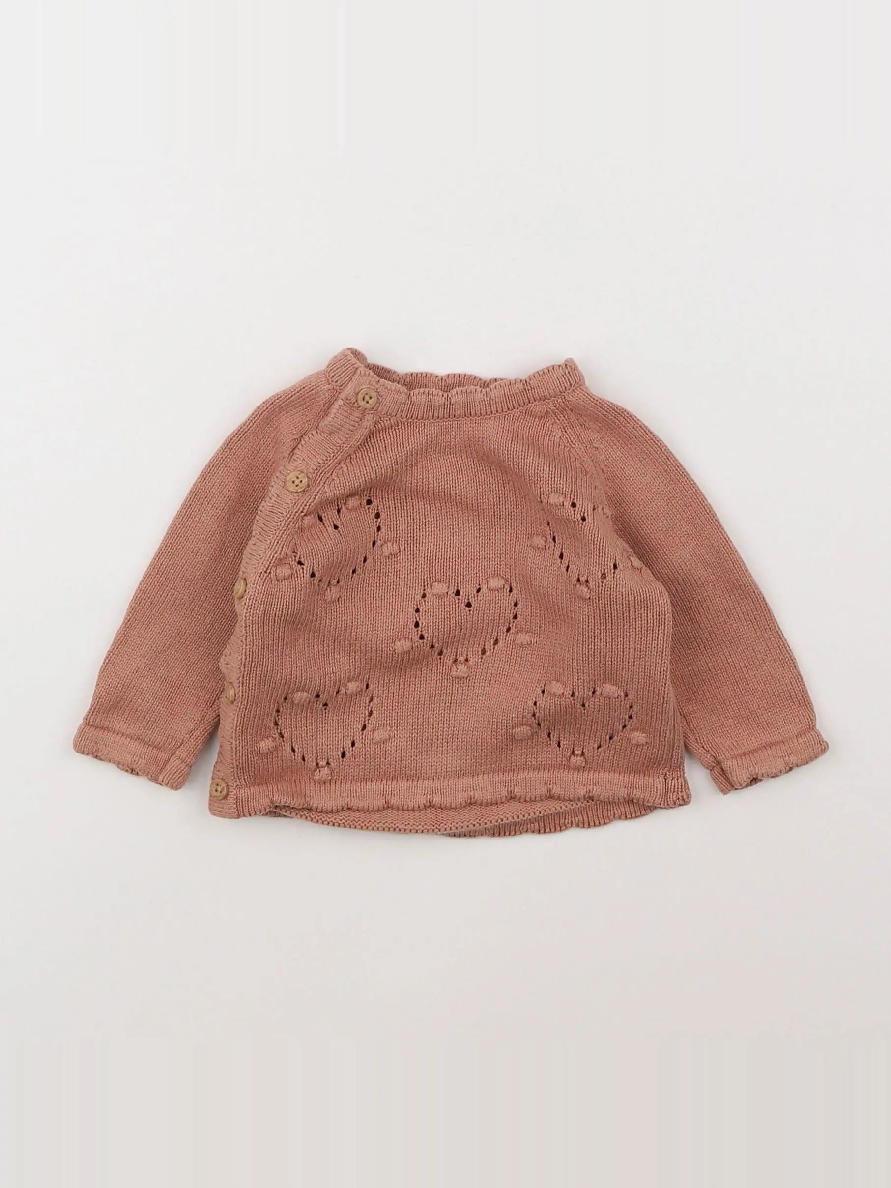 Vertbaudet - gilet rose - 3 mois