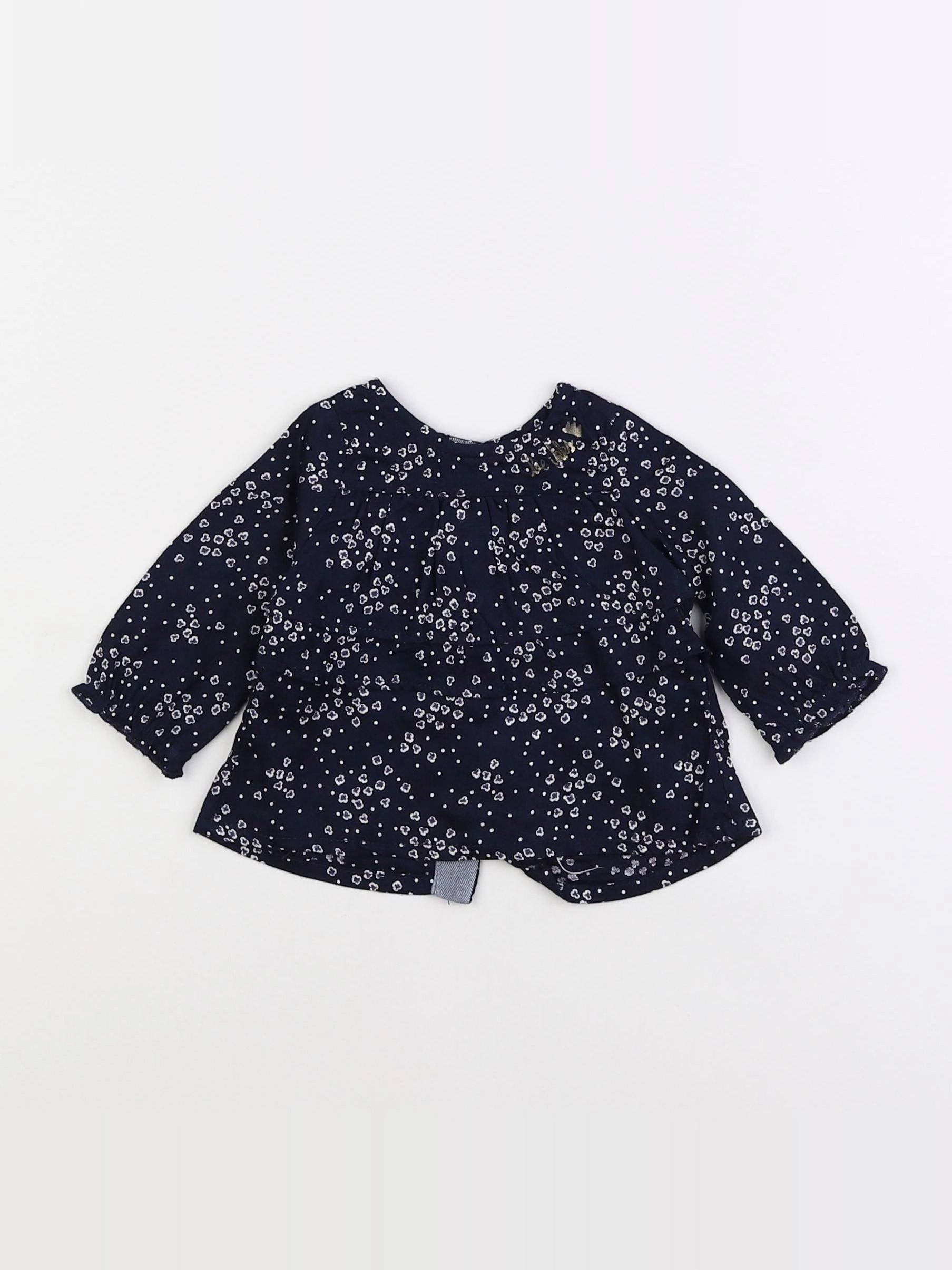 IKKS - blouse bleu - 3 mois