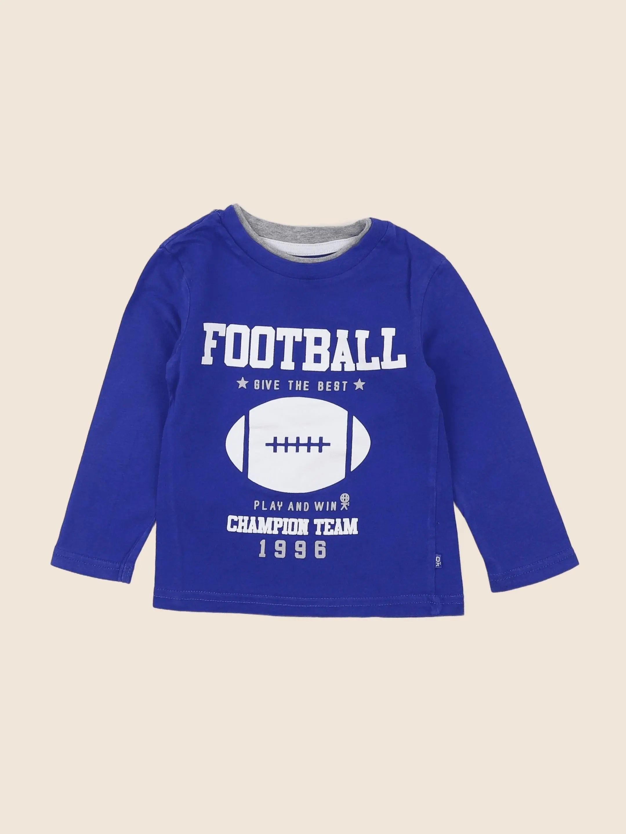 Okaidi - tee-shirt bleu - 2 ans