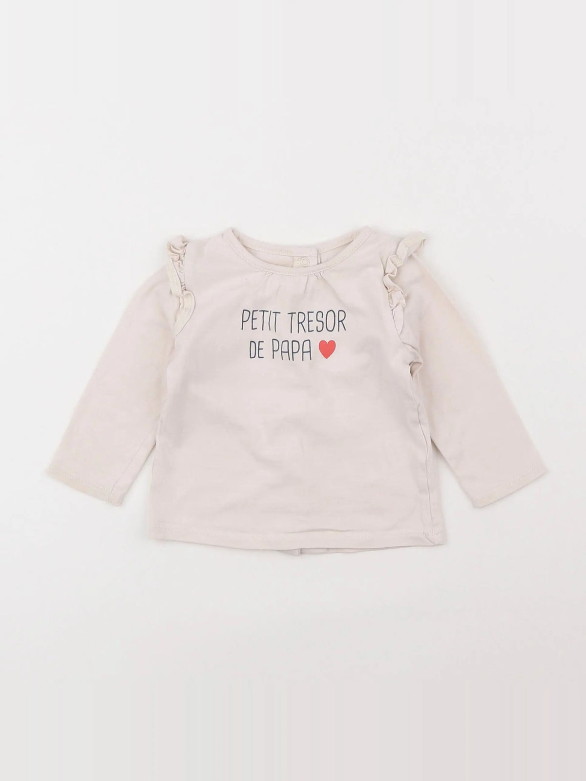 Vertbaudet - tee-shirt blanc - 6 mois