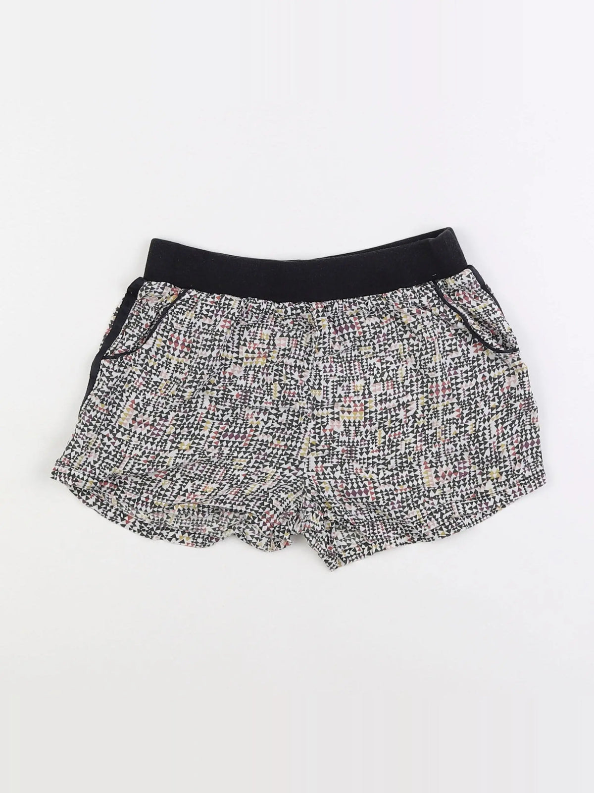 Monoprix - short noir, rose - 8 ans