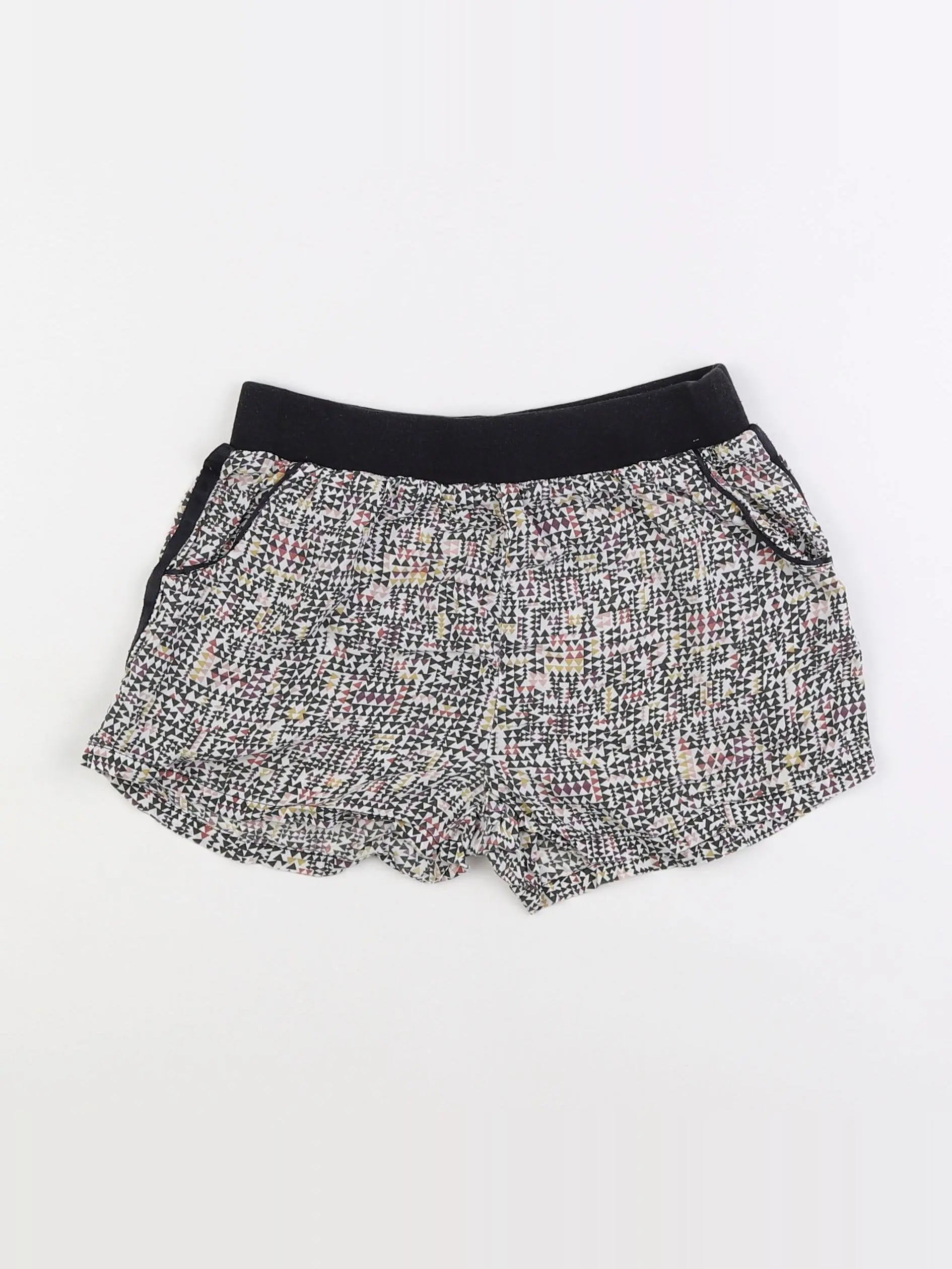 Monoprix - short noir, rose - 8 ans