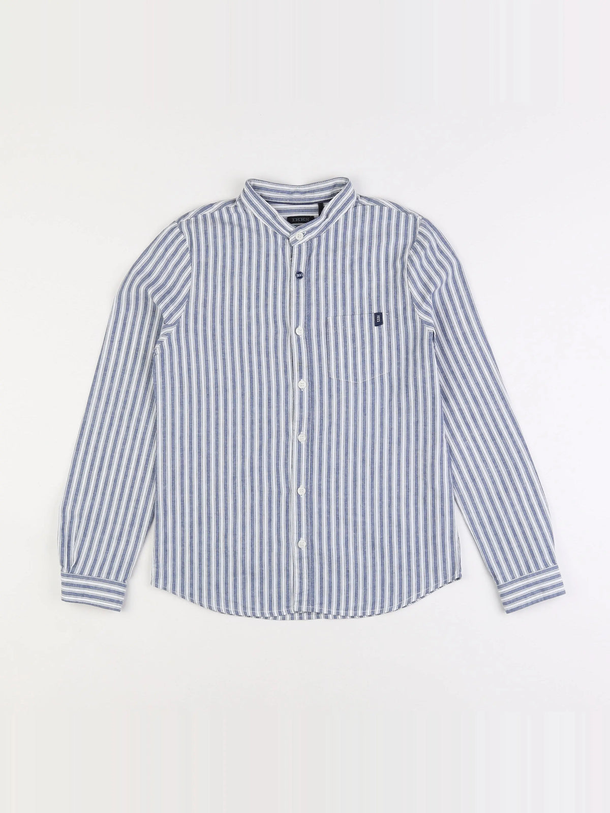 IKKS - chemise bleu, blanc - 10 ans