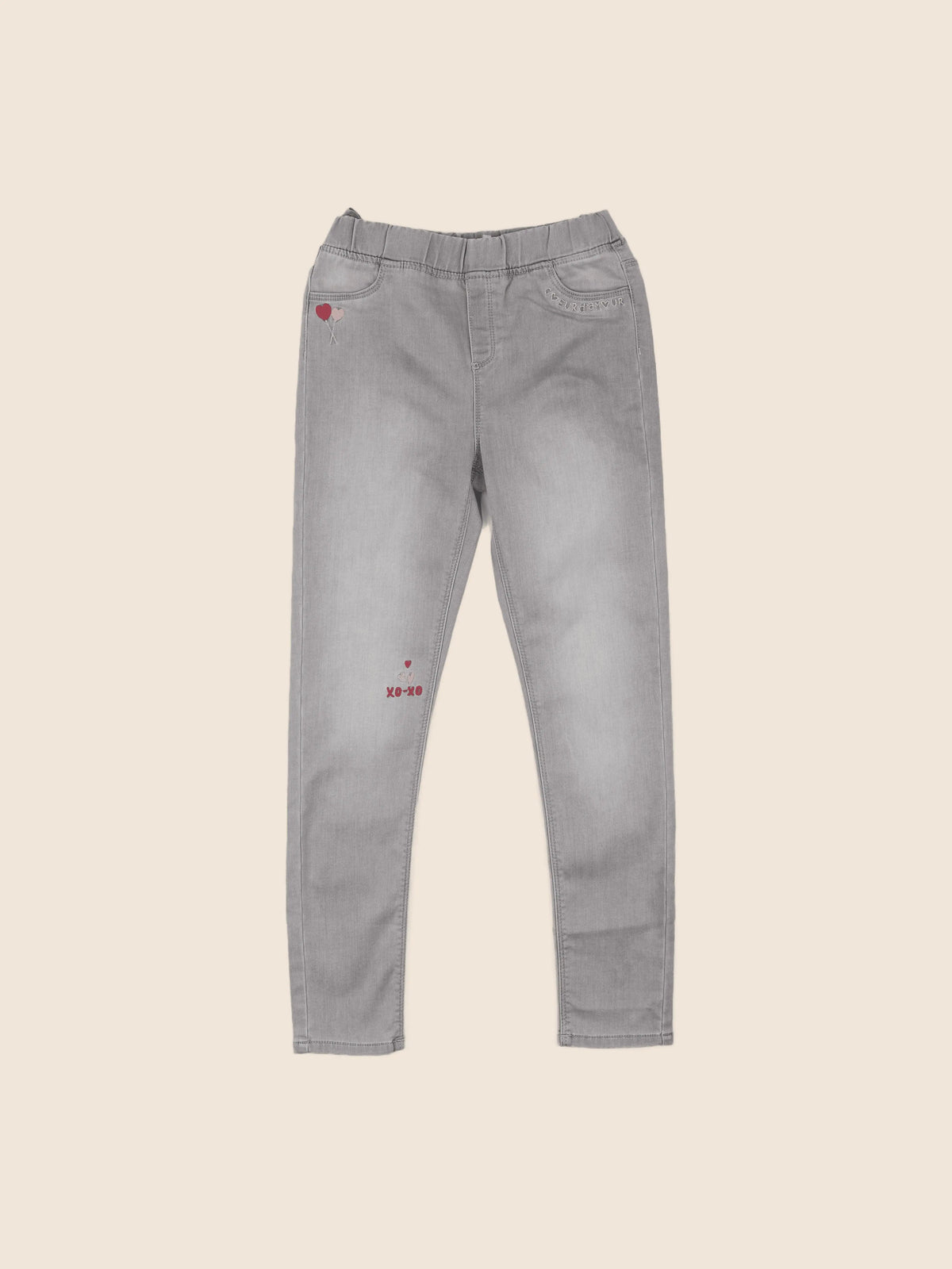 Vertbaudet - jegging gris - 12 ans